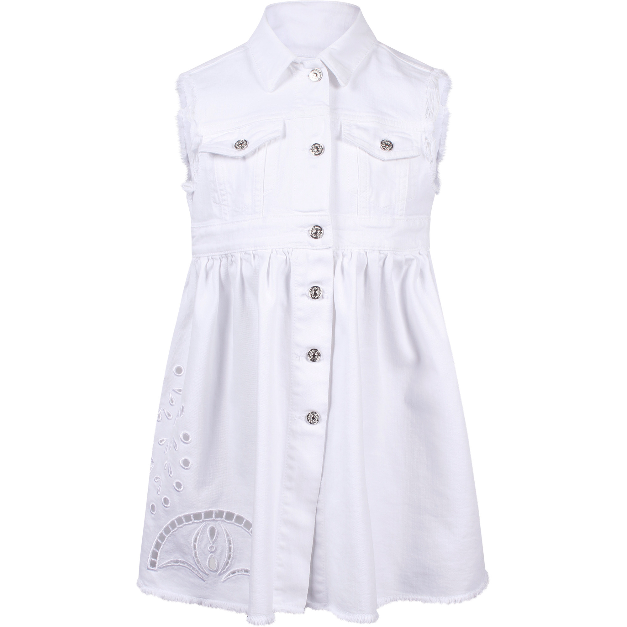 White Denim Dungaree Dress - Just $7