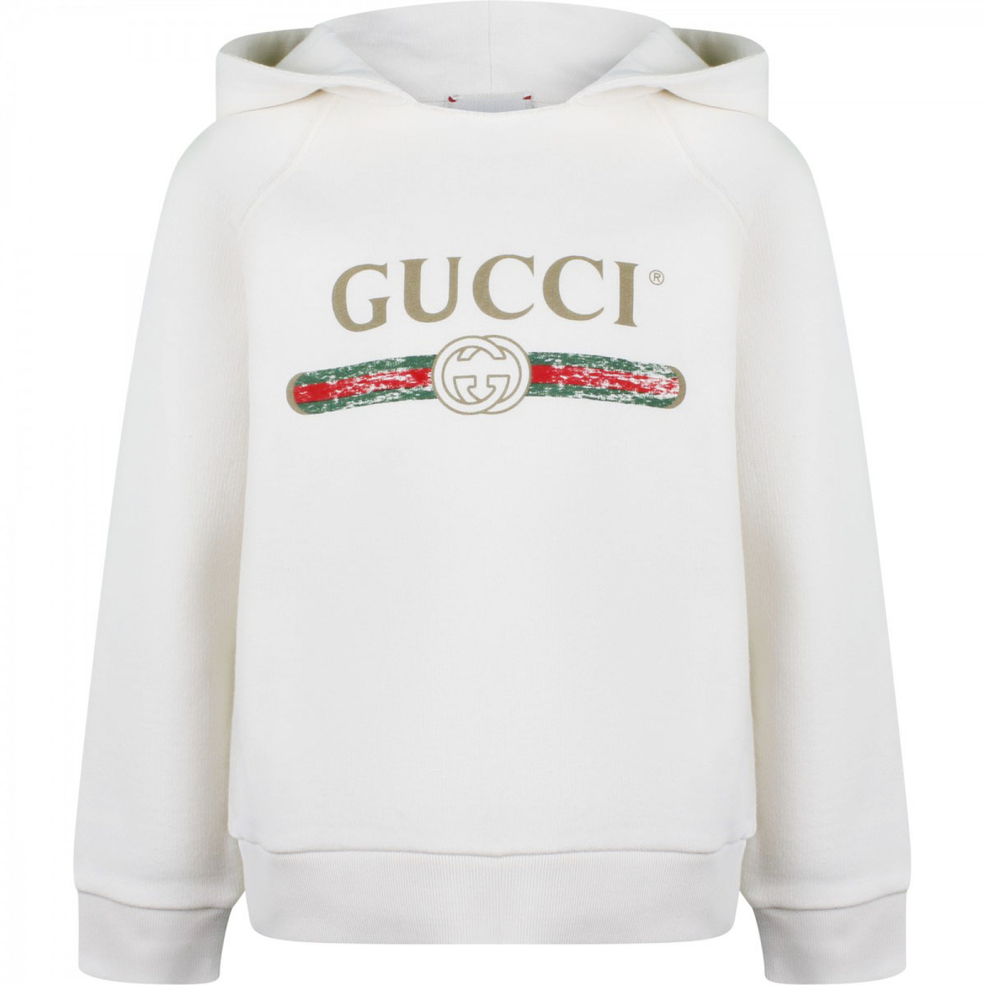 Gucci Retro Hoodie in White - BAMBINIFASHION.COM