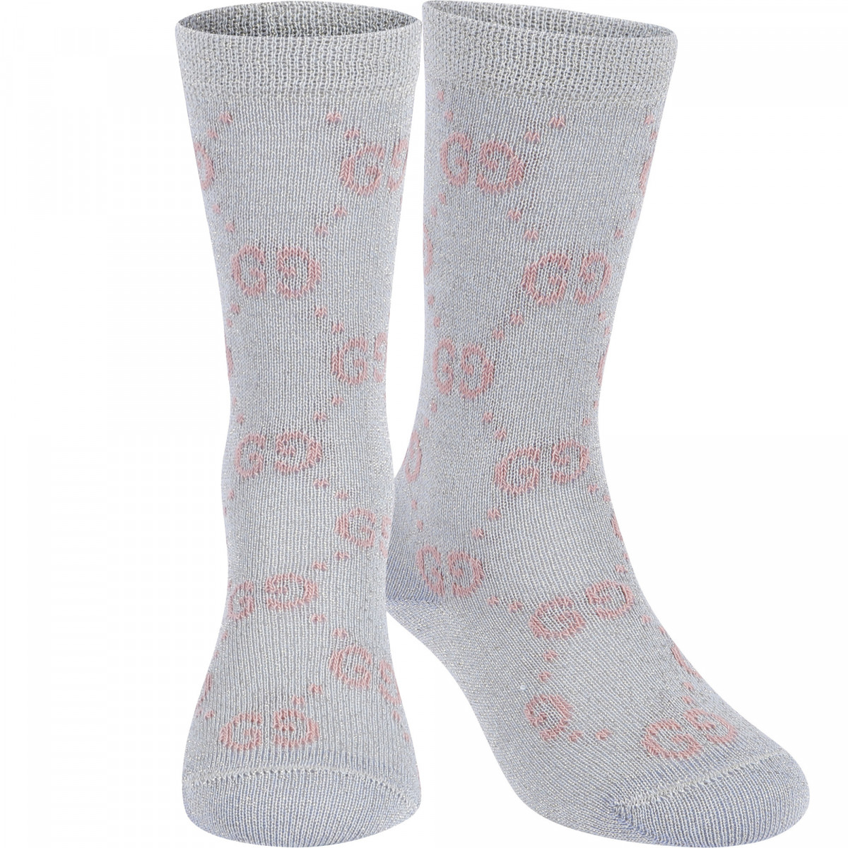 Gucci Sparkly "GG" Socks in Grey