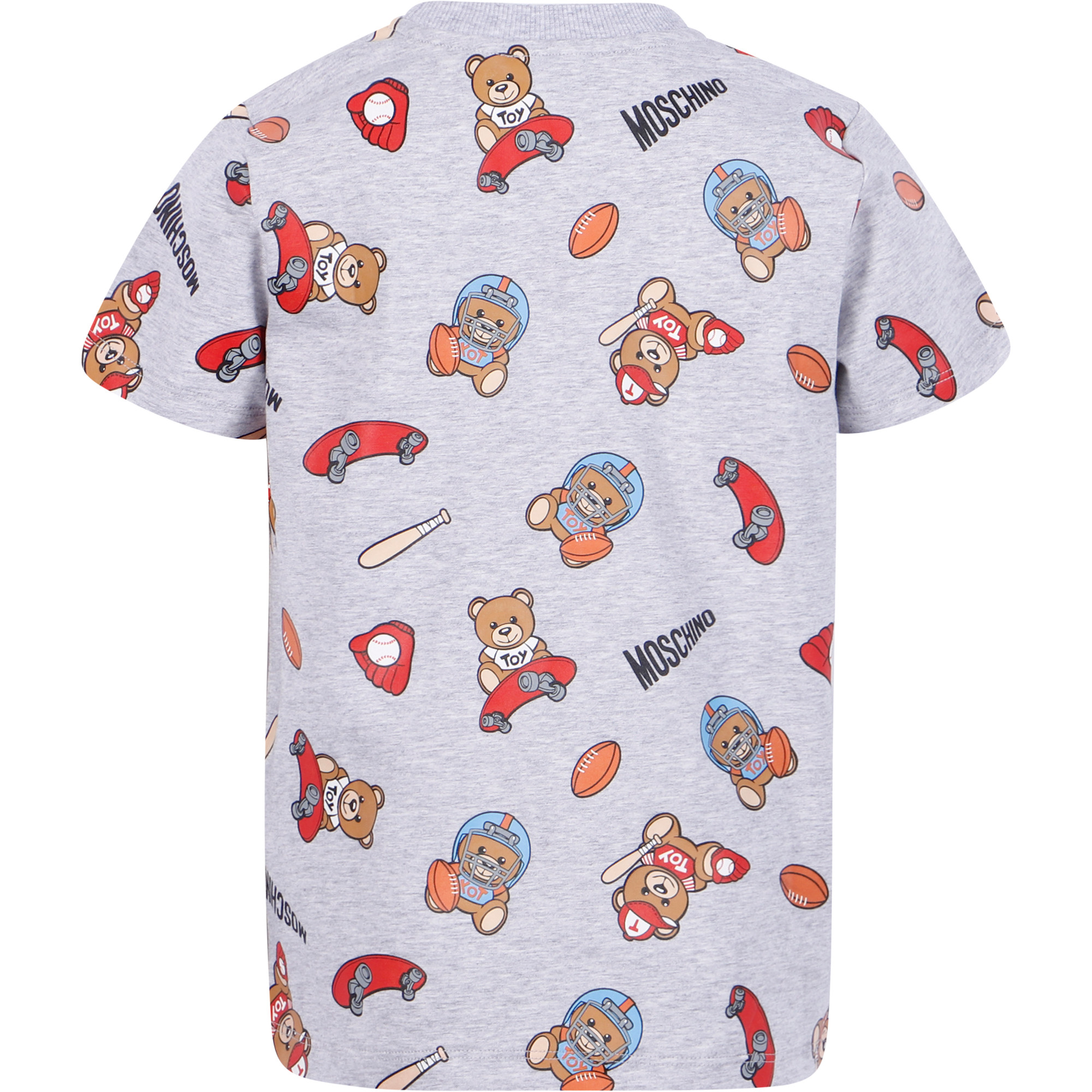 Moschino Teddy Sports Logo TShirt in Grey —