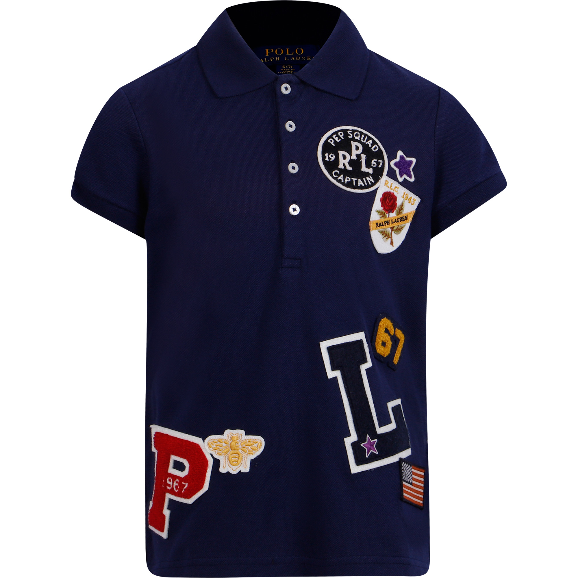 Polo Ralph Lauren Logo Patch Polo Shirt in Navy Blue —