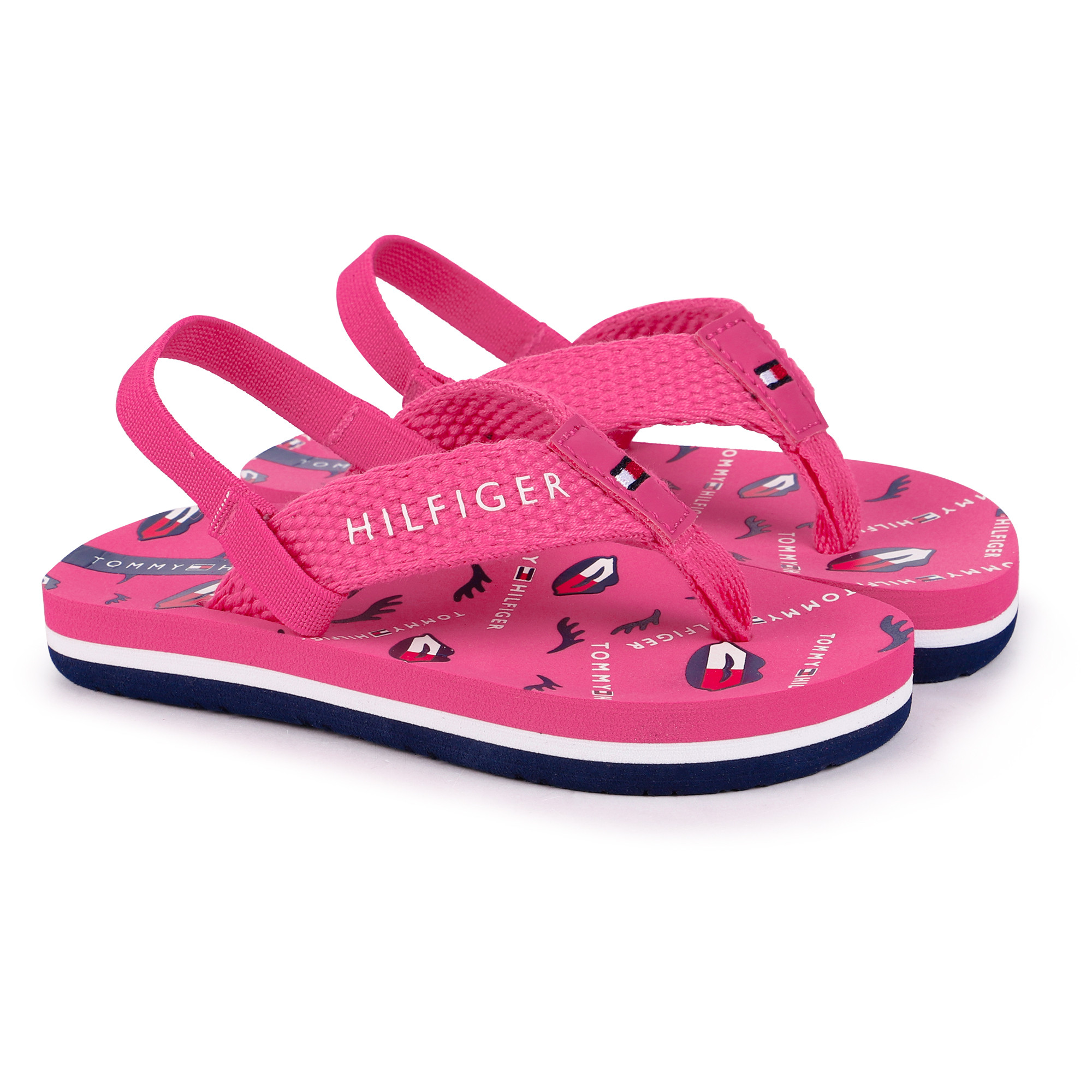 Tommy Hilfiger Logo Flip-Flops in Pink â BAMBINIFASHION.COM