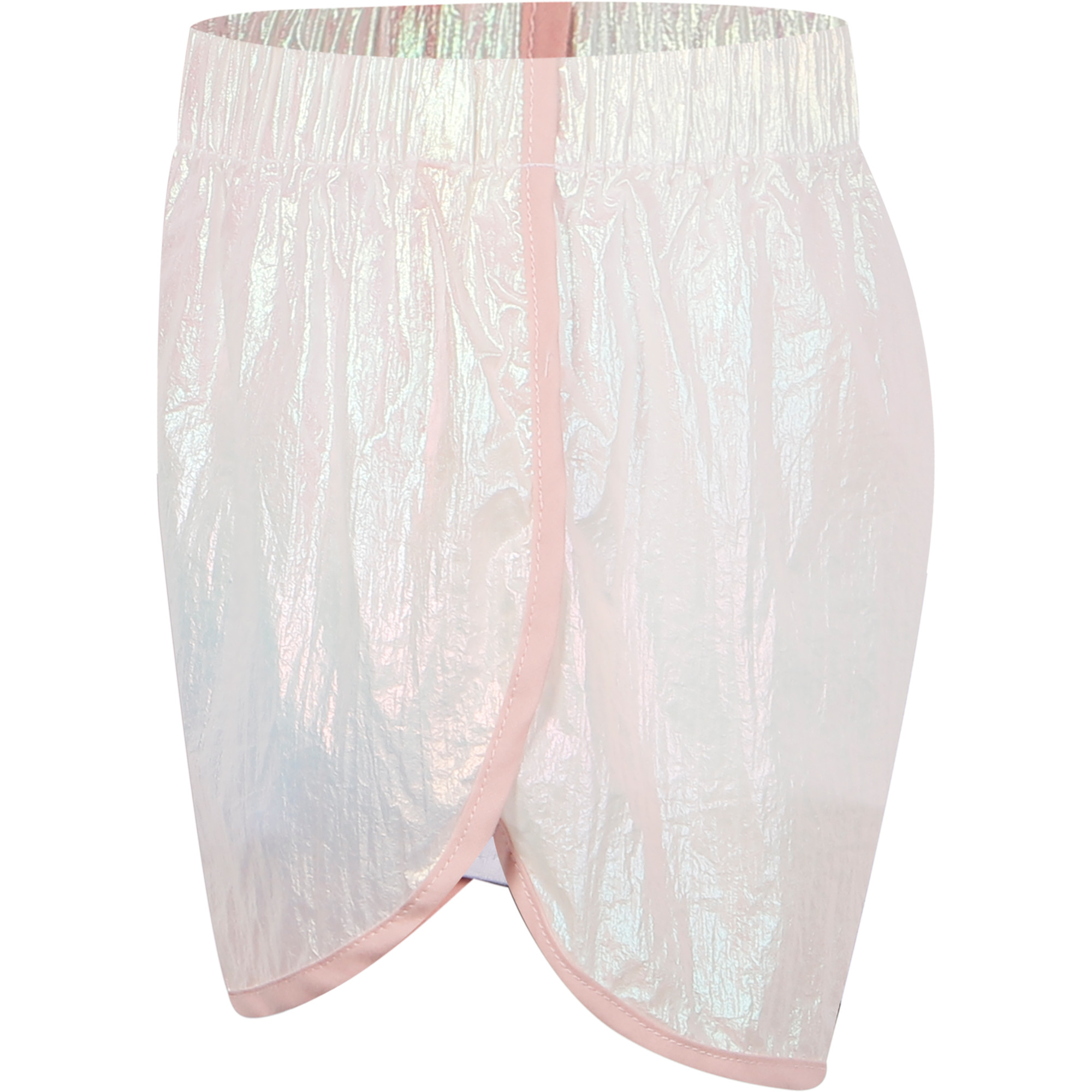 Raspberry Plum Iridescent Shorts in White