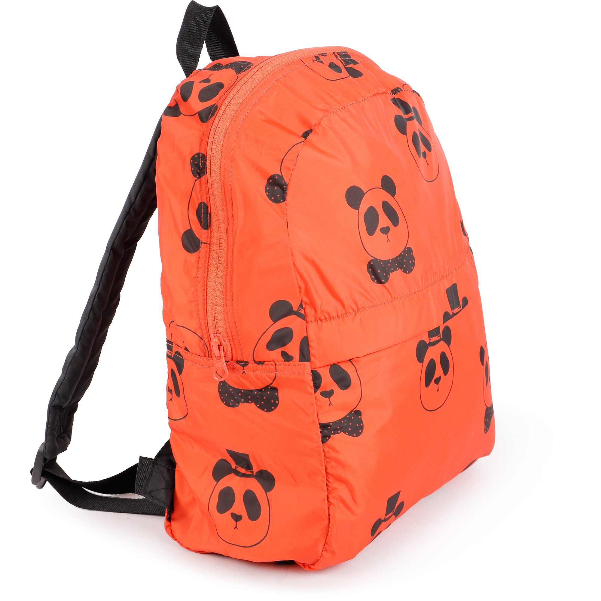 Mini Rodini Gentleman Panda Backpack in Orange —