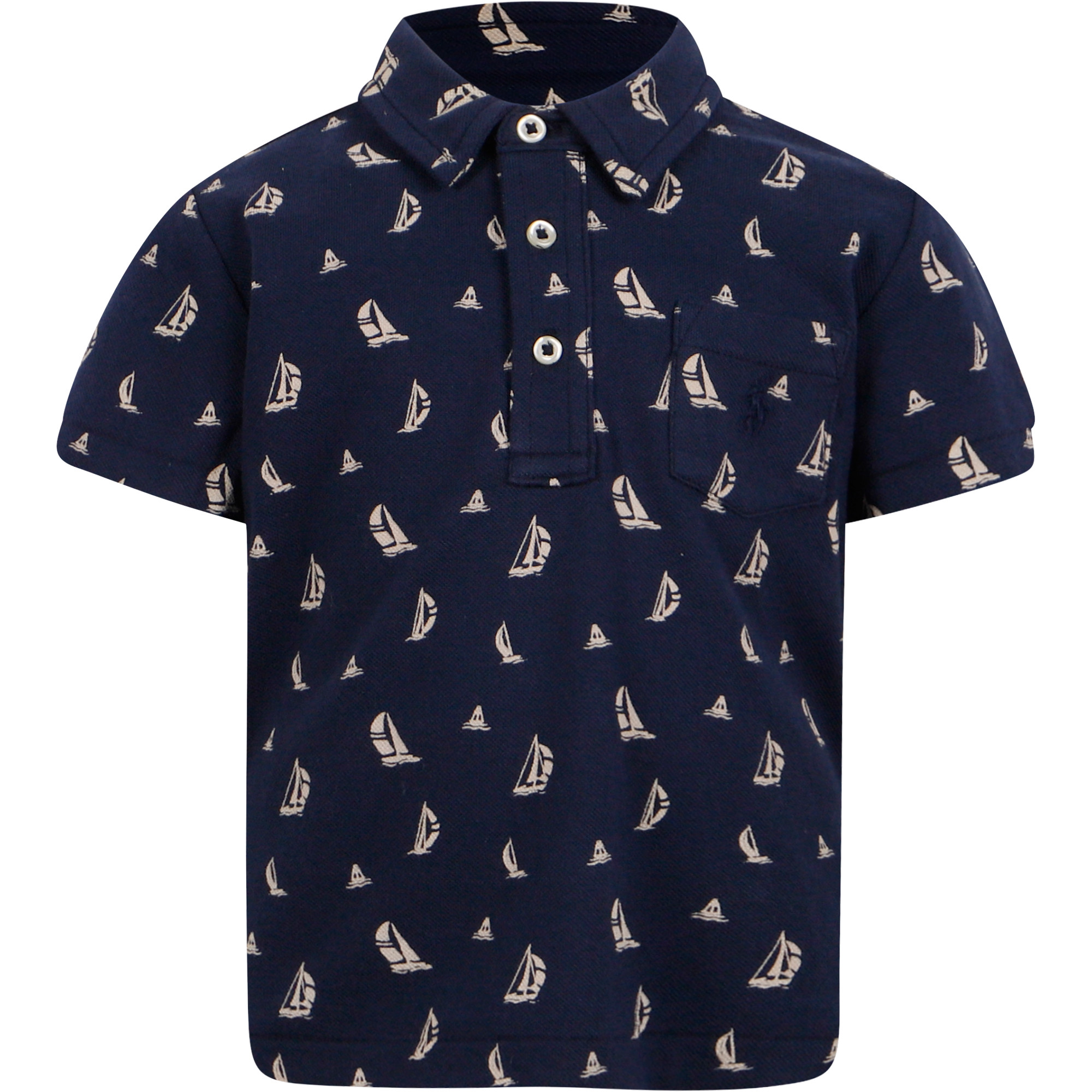 Polo Ralph Lauren Boat Logo Polo Shirt in Navy —