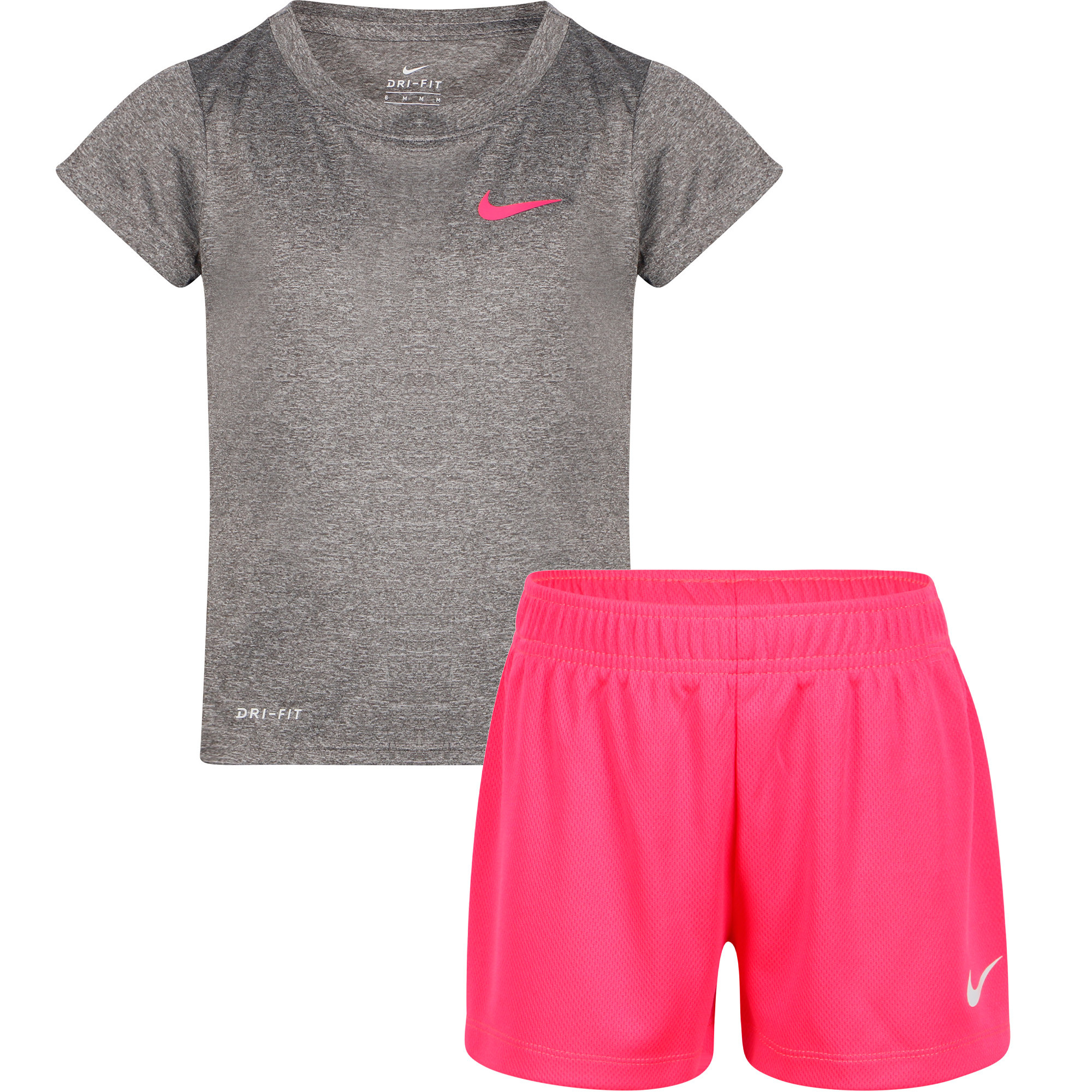 pink nike short set