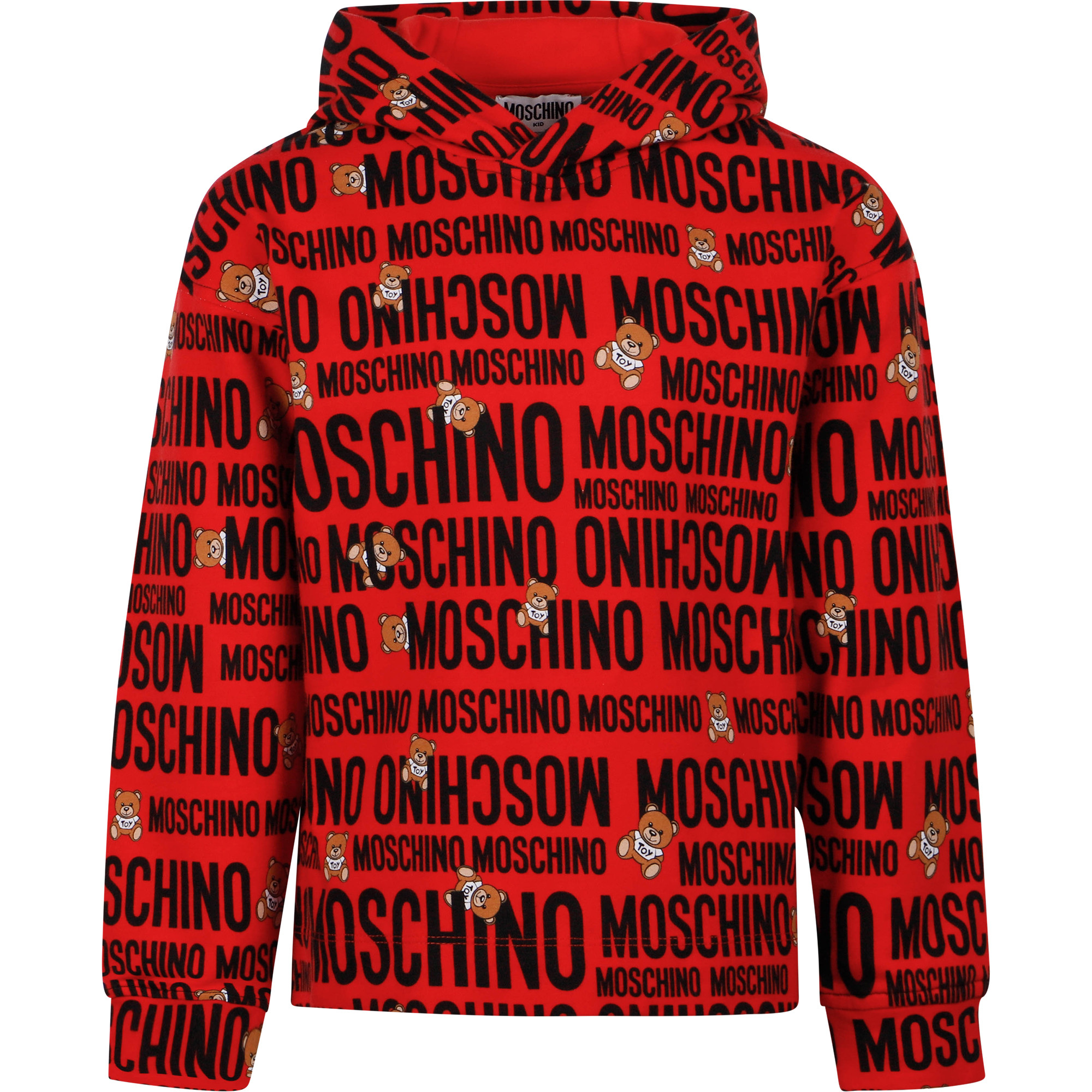 Moschino red hoodie clearance