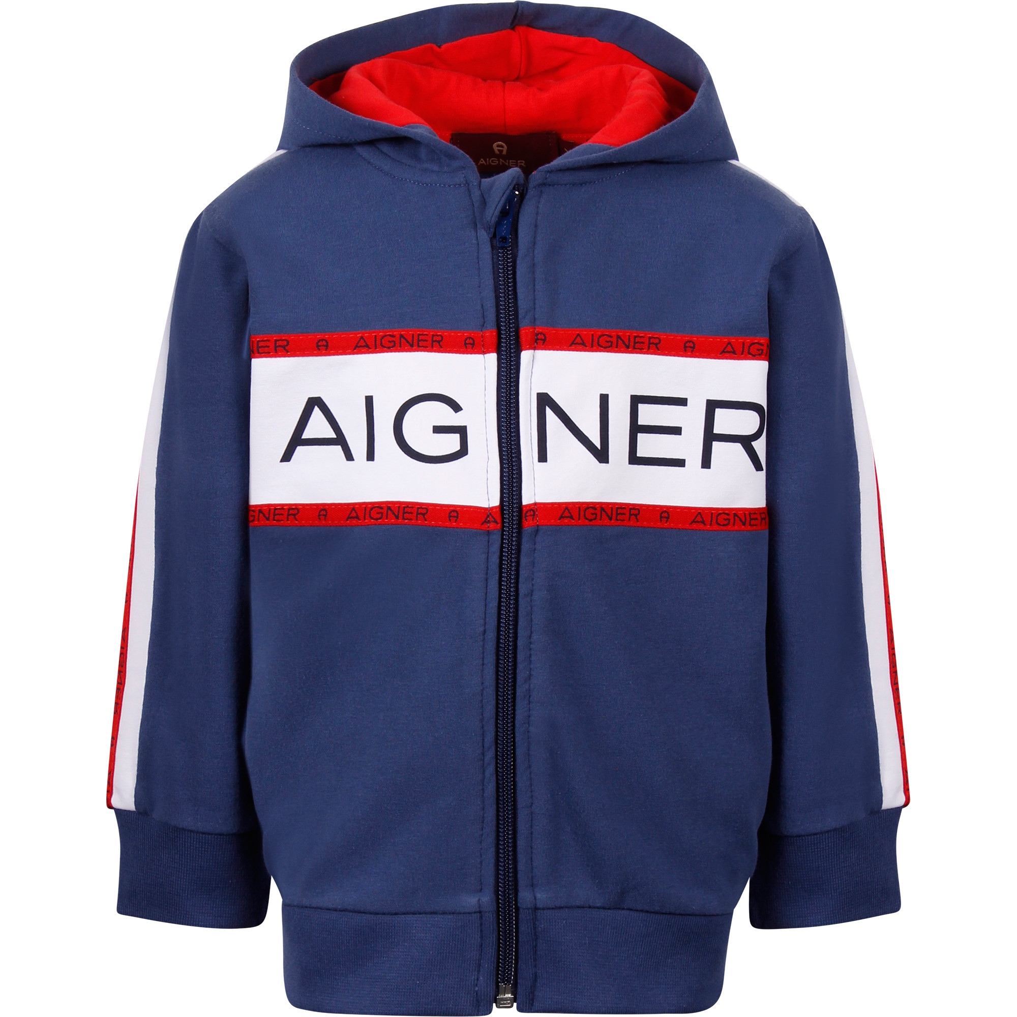 Aigner Kids Logo Sports Jacket with Zip Fastener