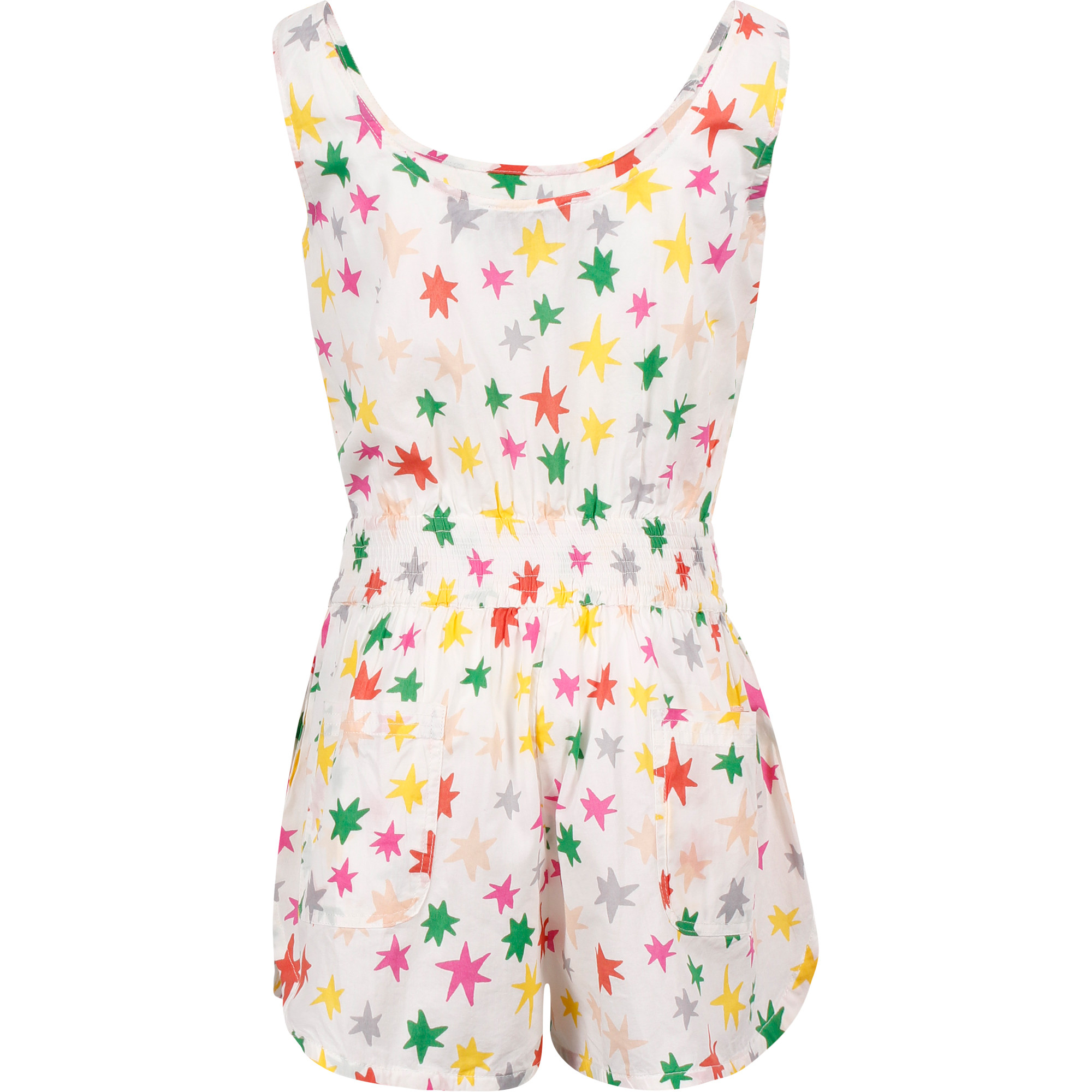 Stella McCartney Stars Print Overalls with Shorts in White