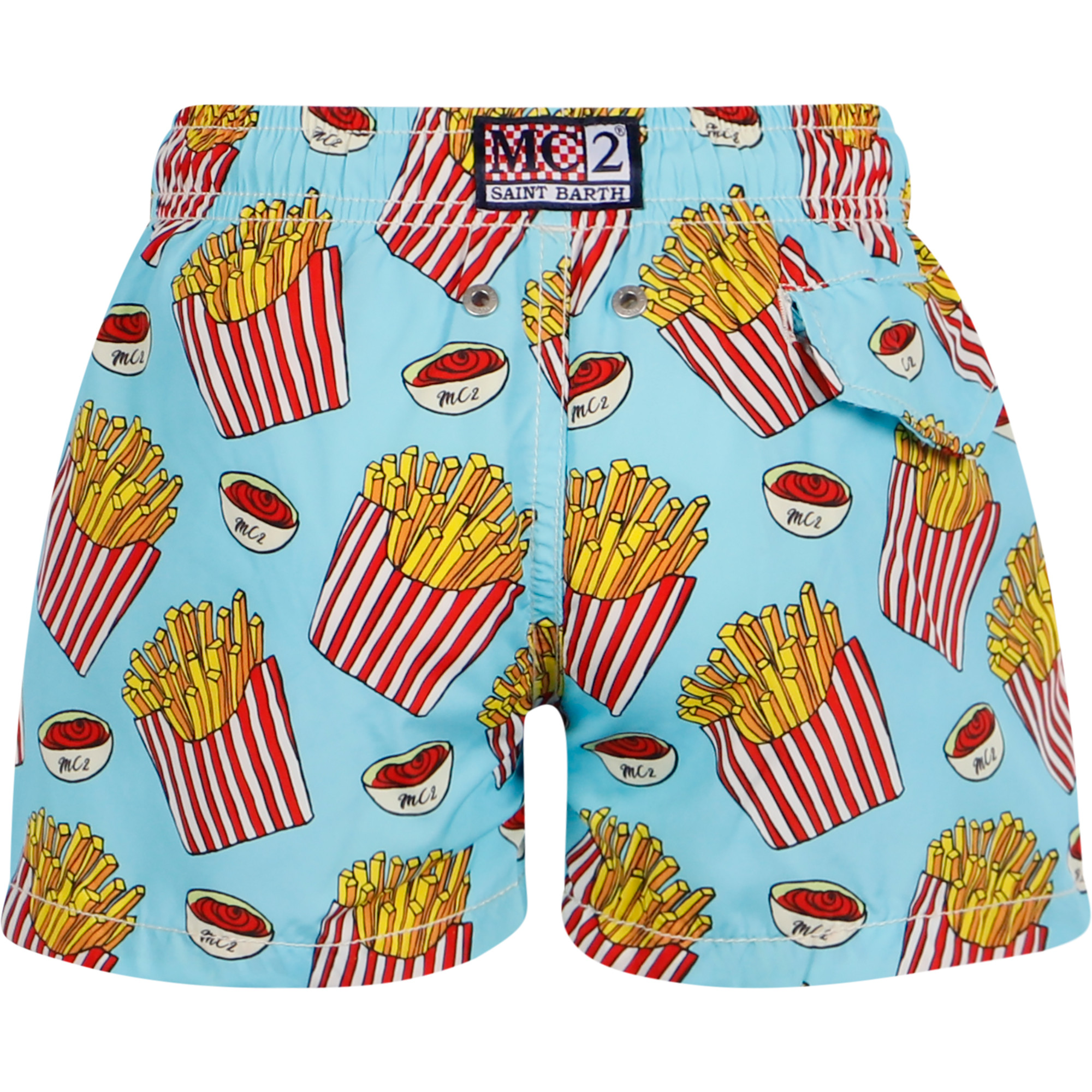 MC2 Saint Barth French Fries Swimming Trunks in Blue