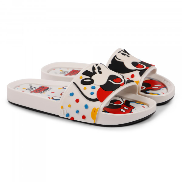 Mini Melissa Minnie Mouse Slide Sandals in Red - BAMBINIFASHION.COM