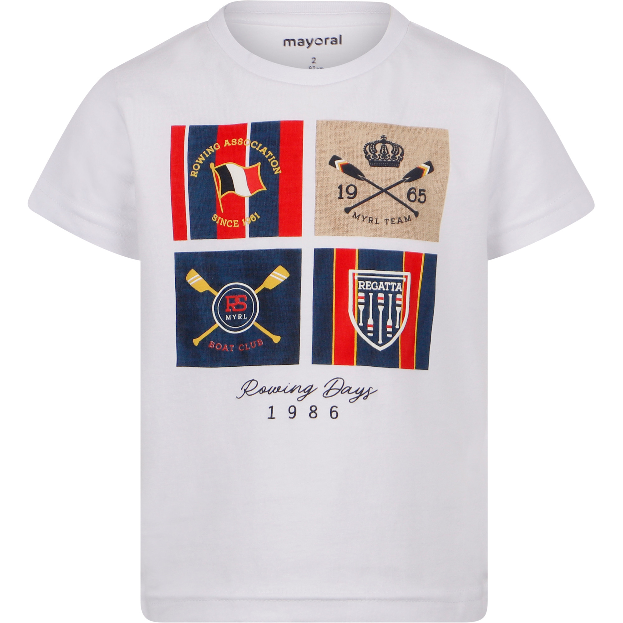 Mayoral Rowing Club Logo TShirt in White —