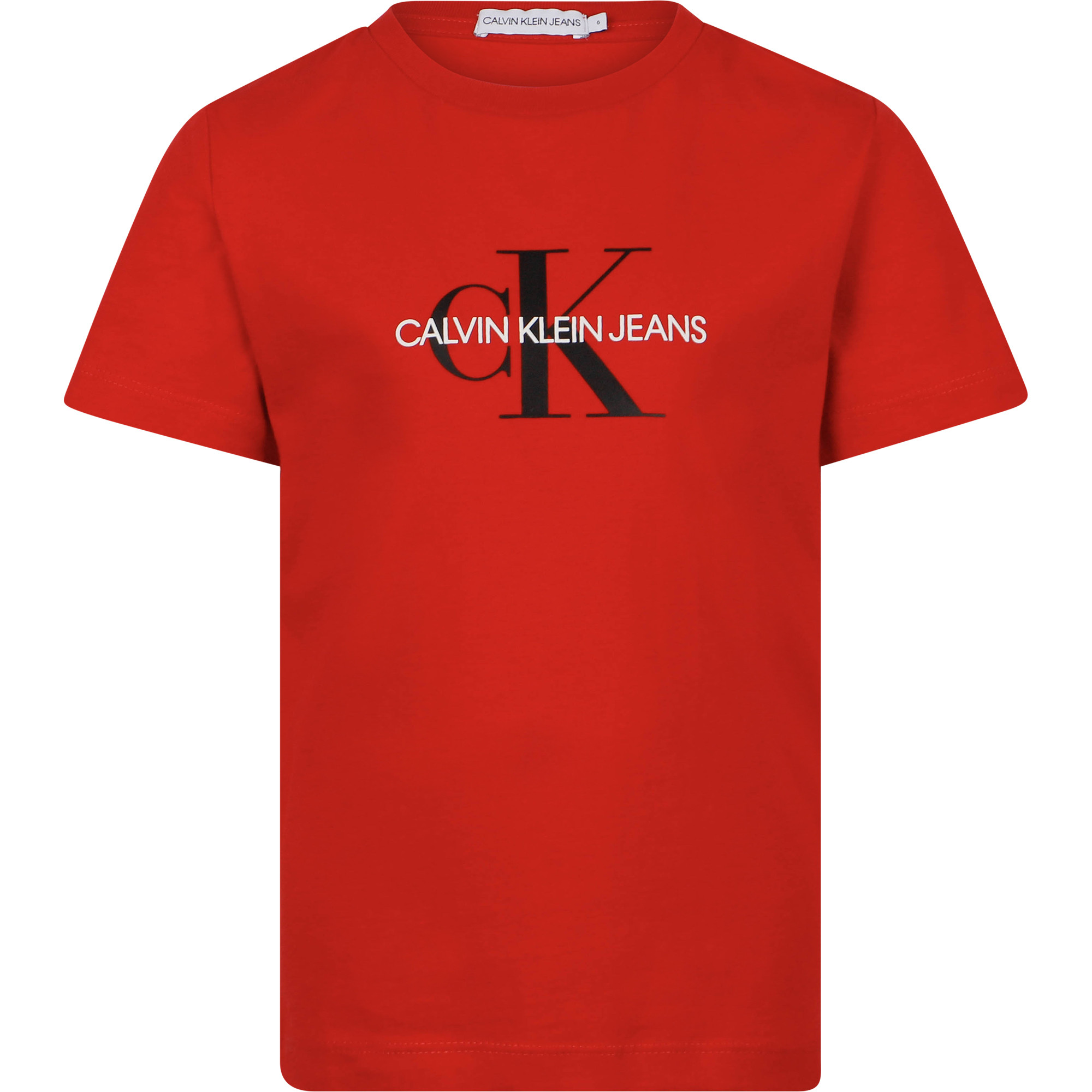 Calvin Klein Logo T Shirt In Red Bambinifashion Com