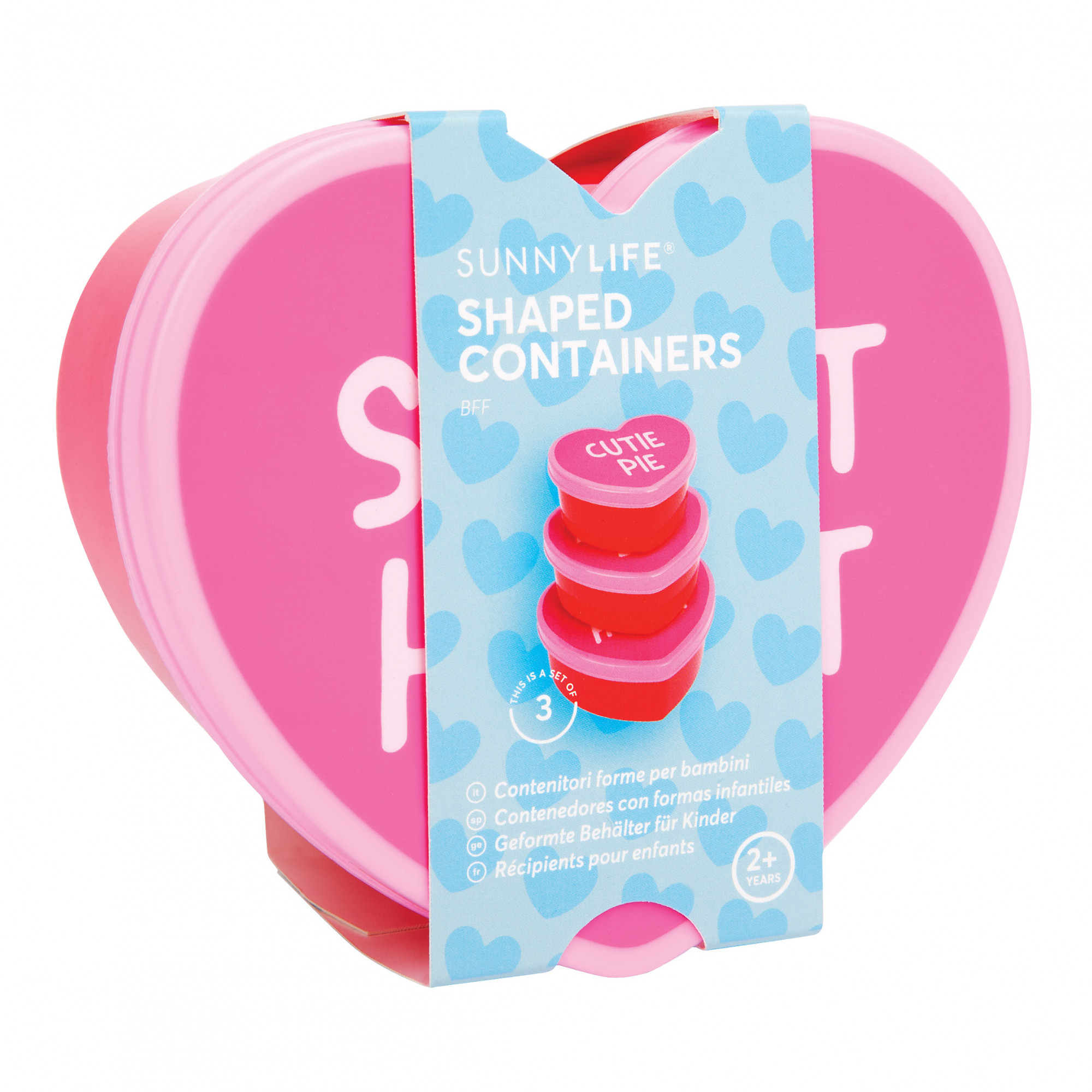 Sunnylife HeartShaped Containers in Pink