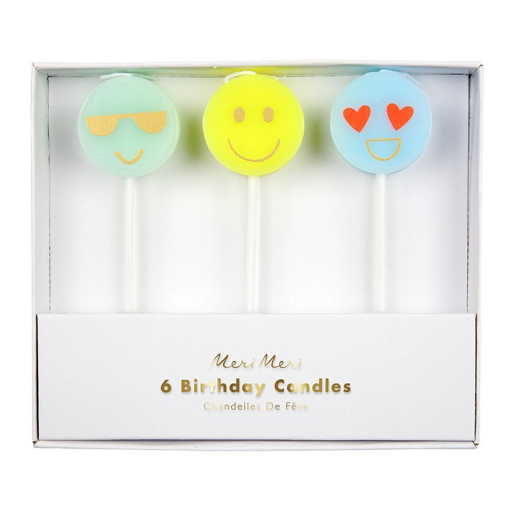 Meri Meri Multicolored Emoji Birthday Candles