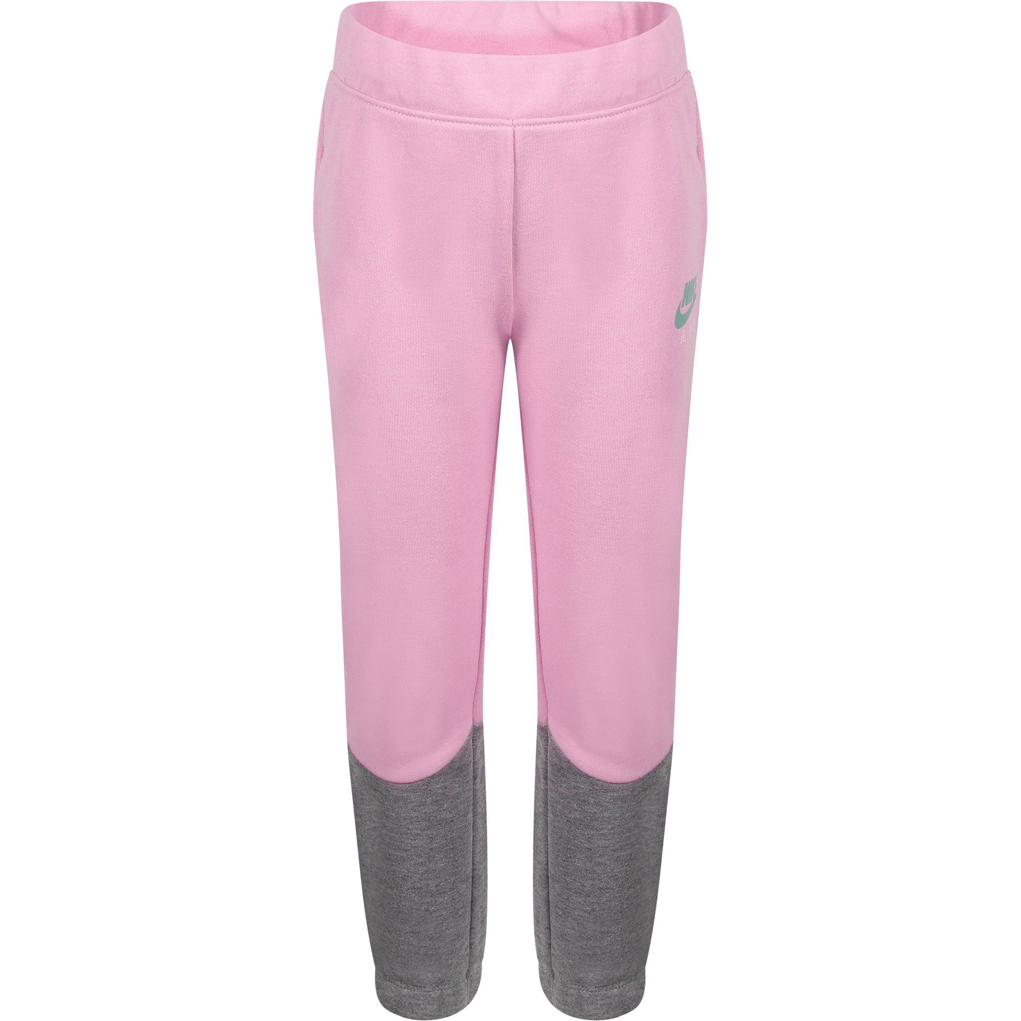 Nike Logo Track Pants in Grey and Pink - BAMBINIFASHION.COM