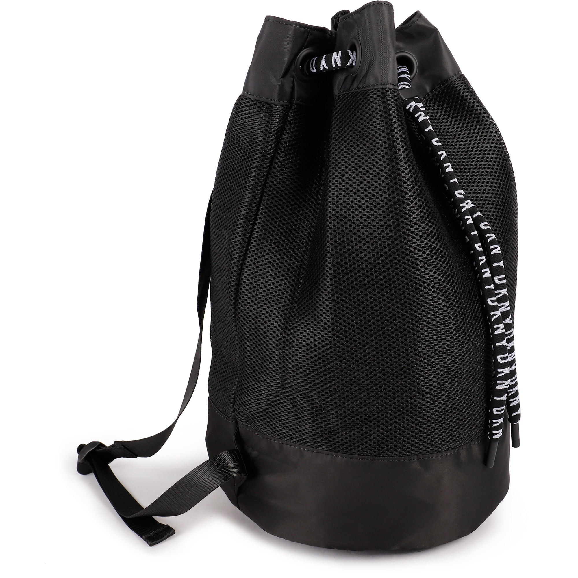 DKNY Logo Drawstring Backpack in Black —