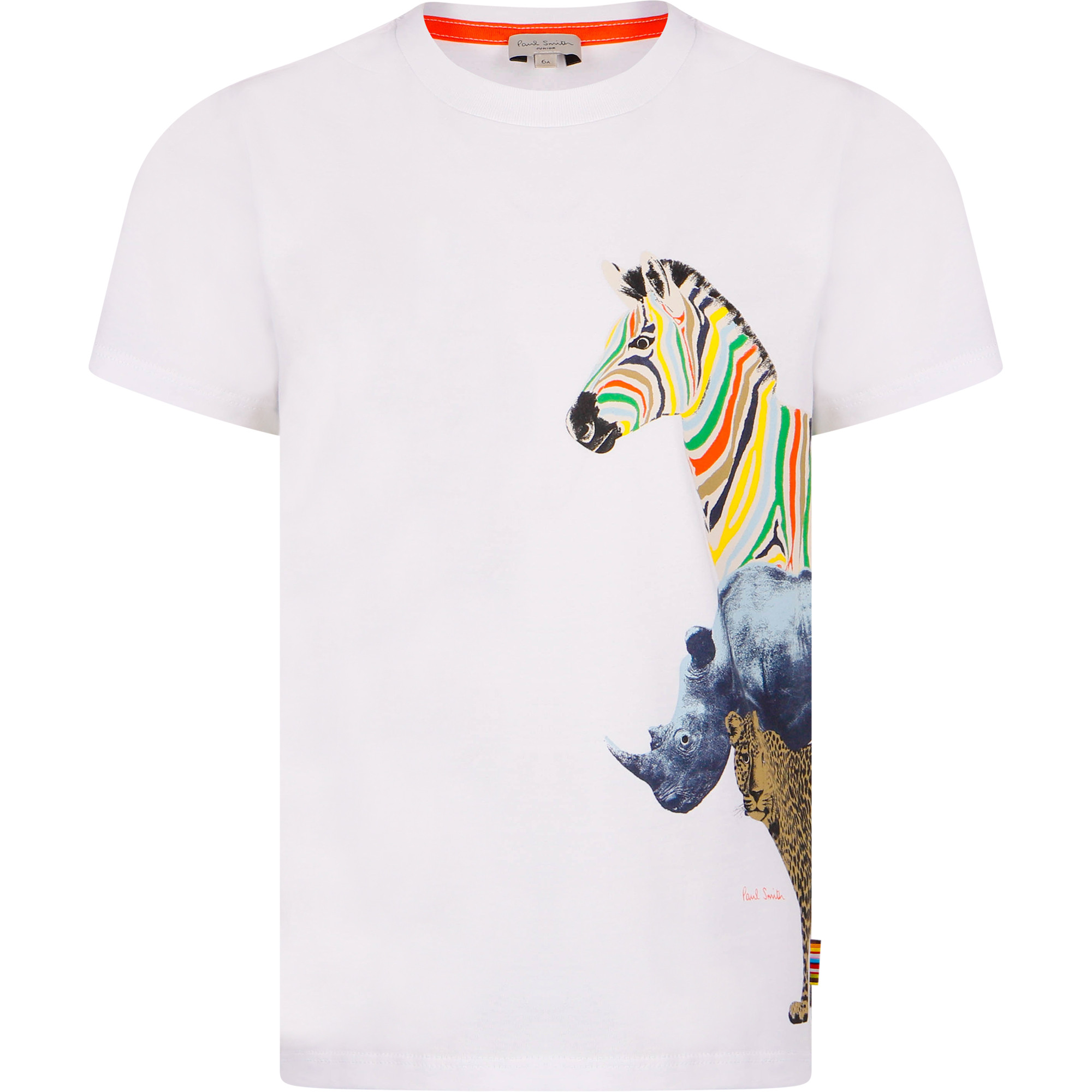 Paul Smith Animal Logo T-Shirt in White — BAMBINIFASHION.COM