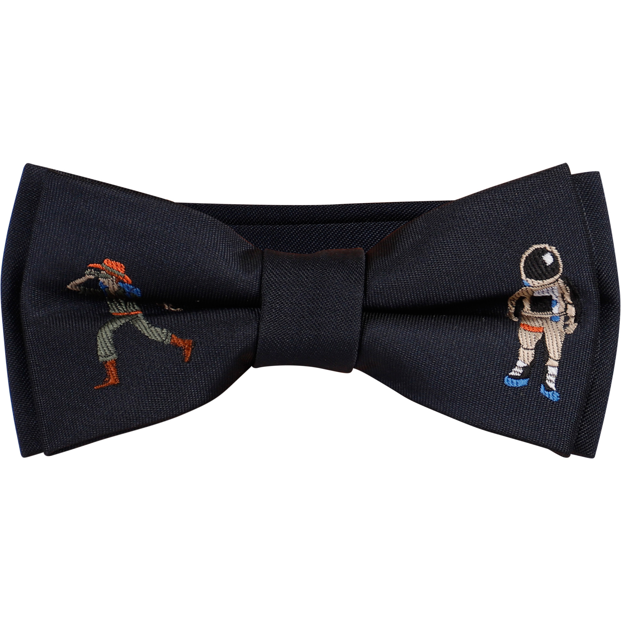 Paul Smith Explorer and Astronaut Bow Tie in Navy Blue —
