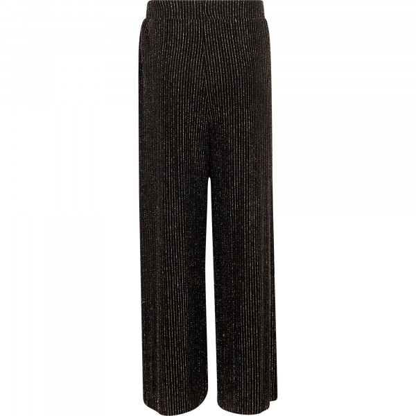 Glitter Striped Trousers in Black