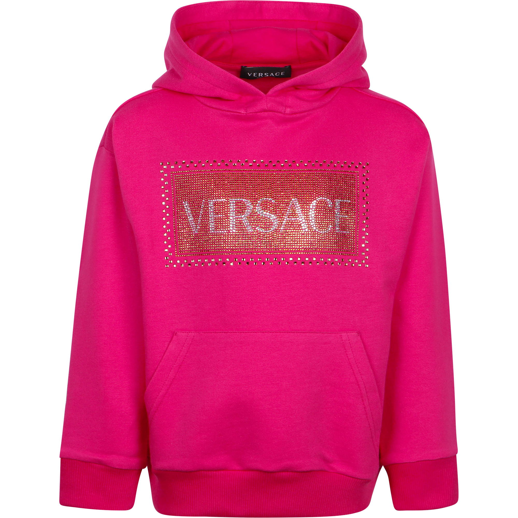 Versace Monogram Hoodie in Fuchsia Pink —