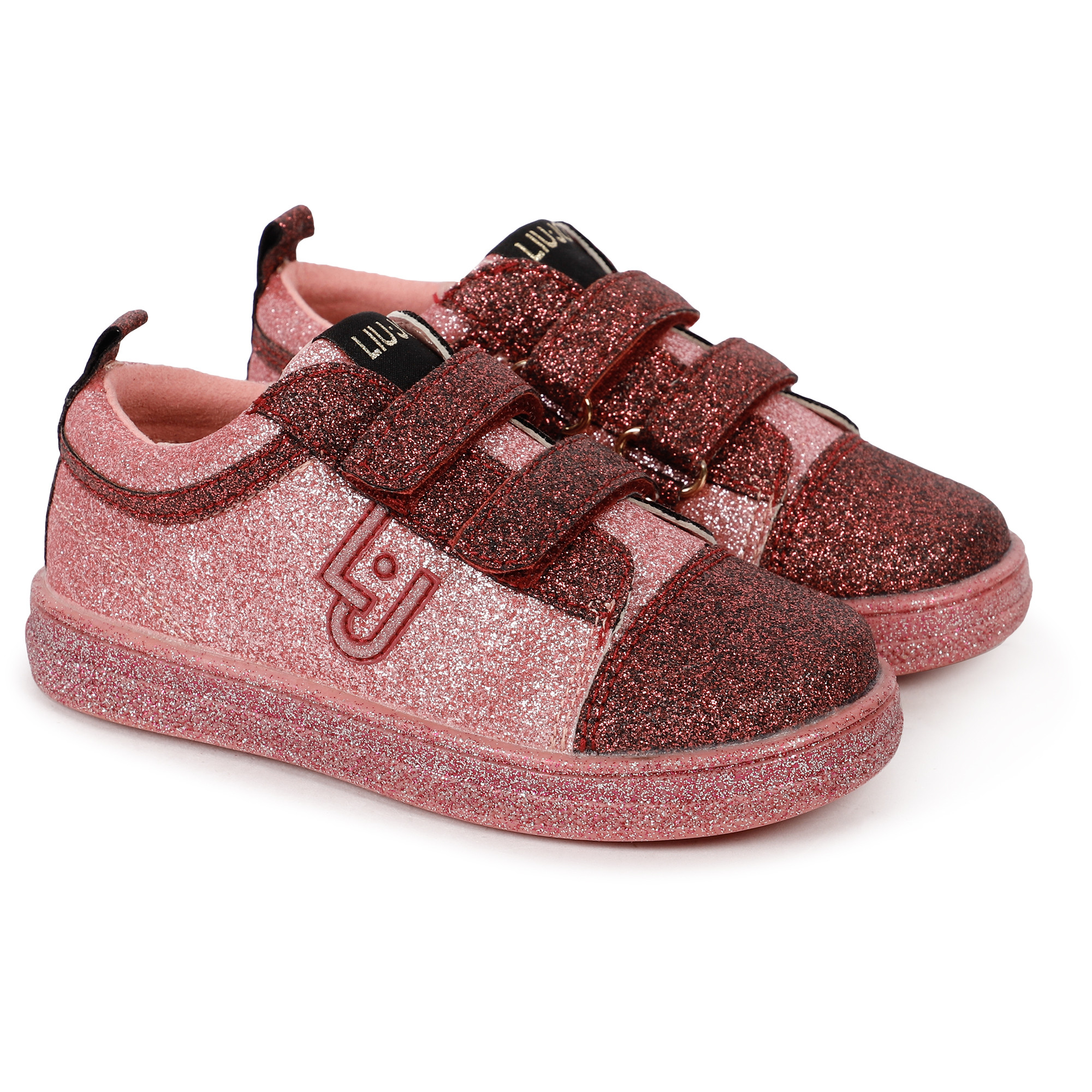 LIU JO Velcro Glitter Sneakers in Pink
