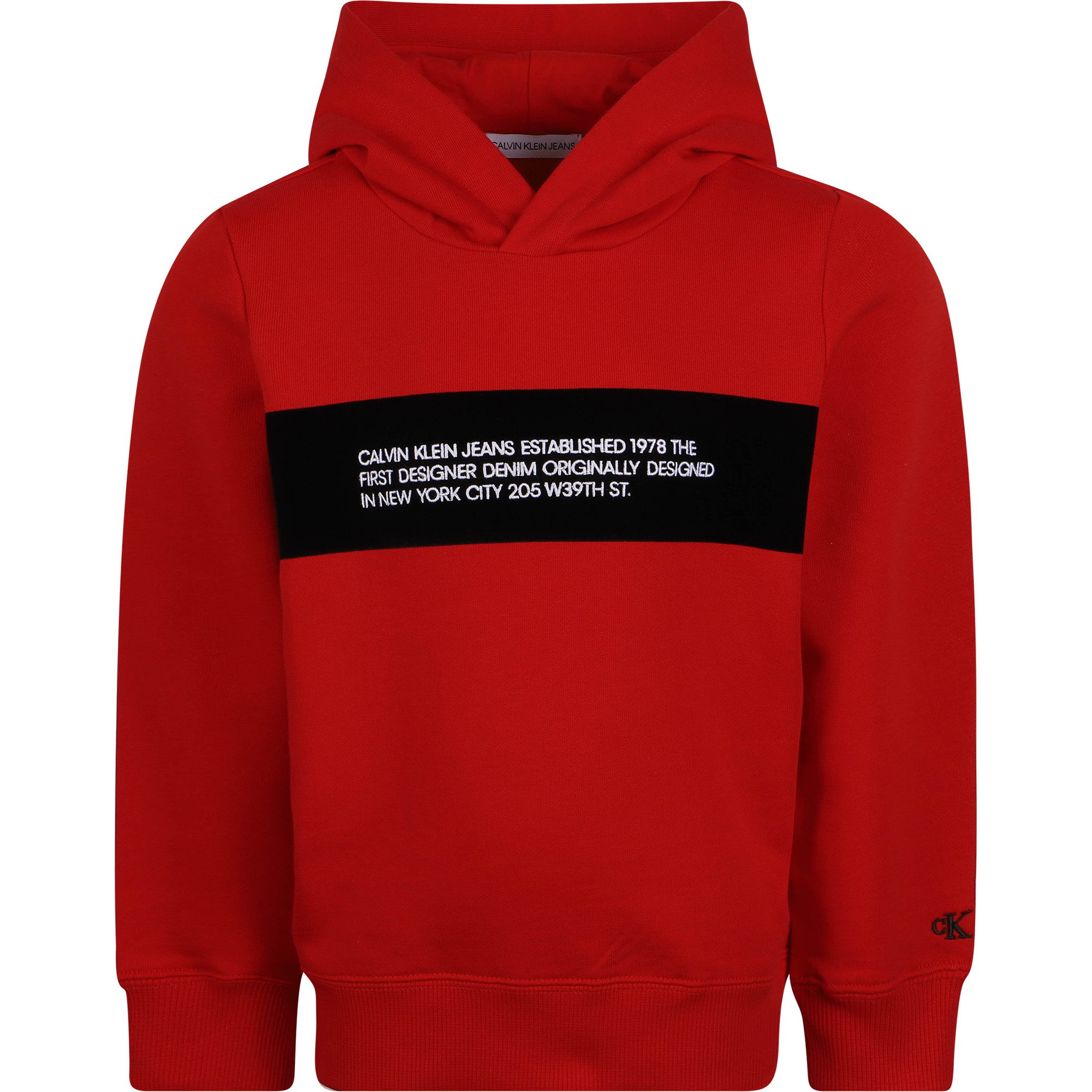 Calvin Klein Logo Hoodie in Red â BAMBINIFASHION.COM