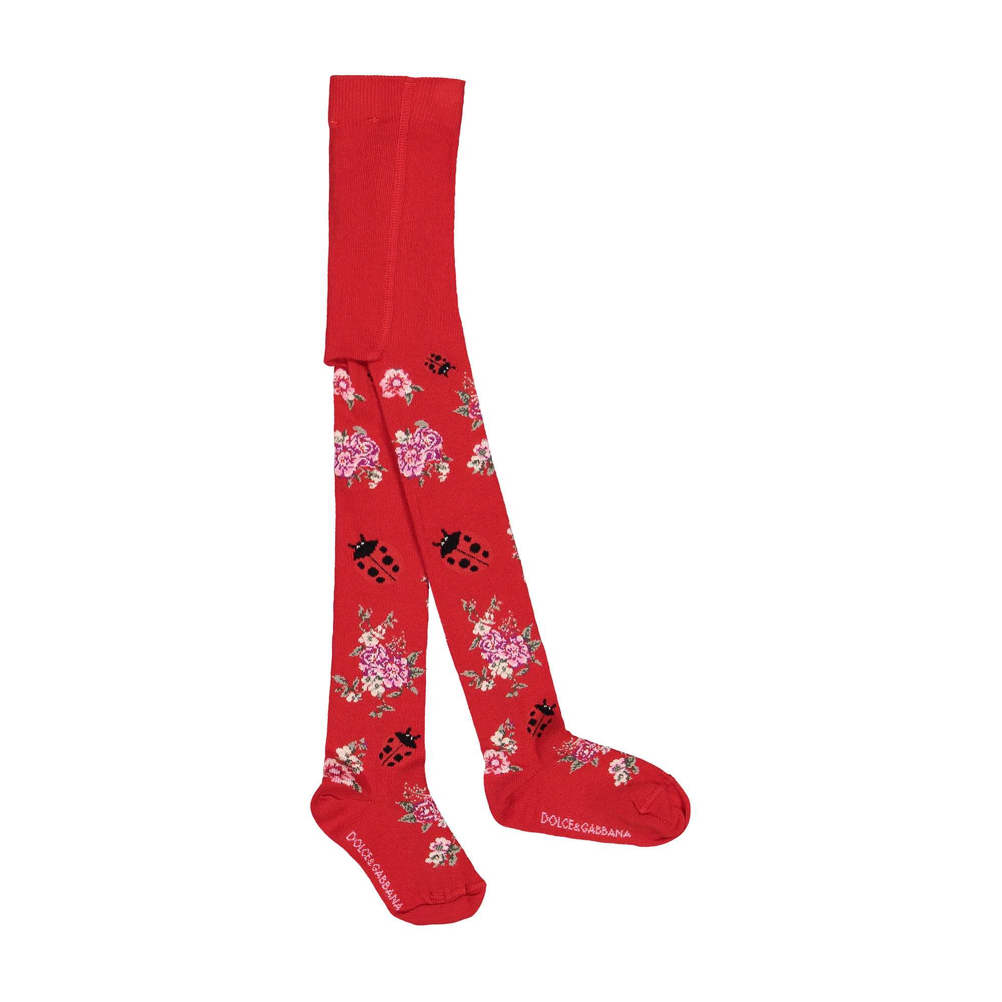 Dolce & Gabbana Knitted red tights for Girls