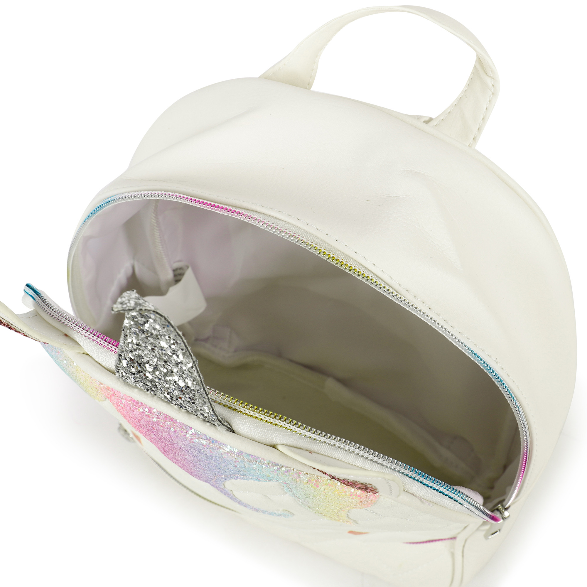 OMG Accessories Miss Gwen's Unicorn Quilted Mini Backpack in White