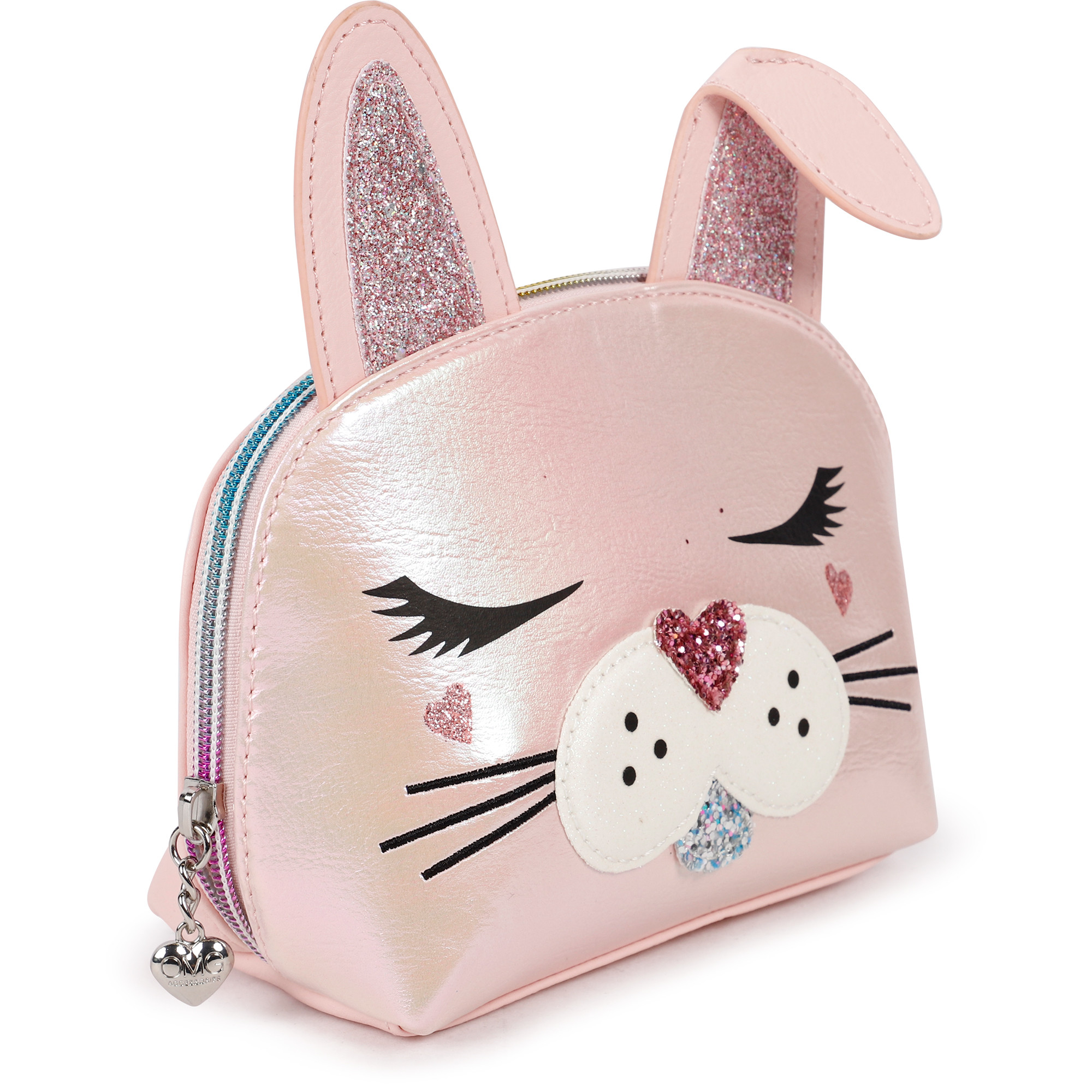 OMG Accessories Miss Kiki the Bunny Cosmetic Pouch in Pink