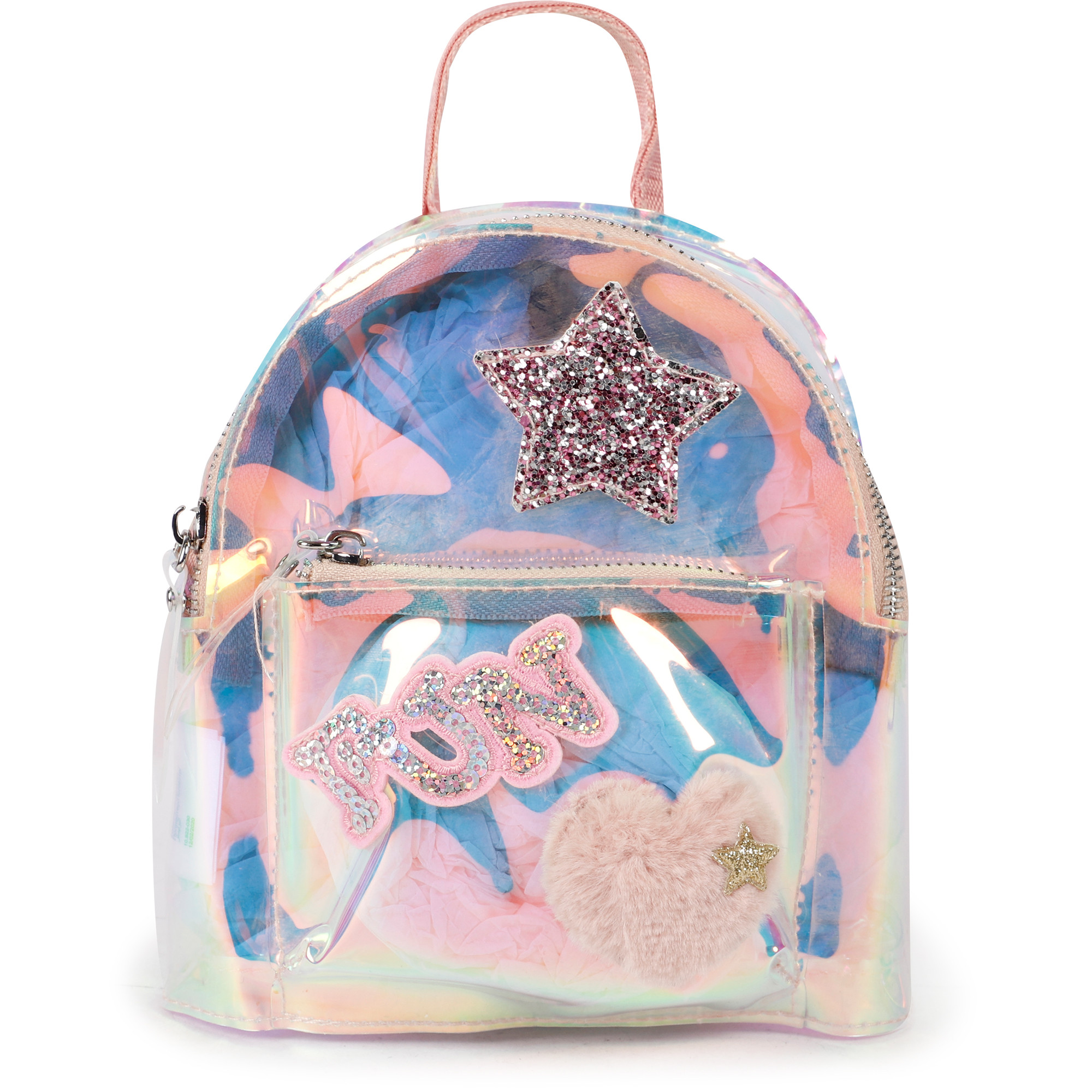 Mayoral Iridescent Glitter Mini Backpack in Pink