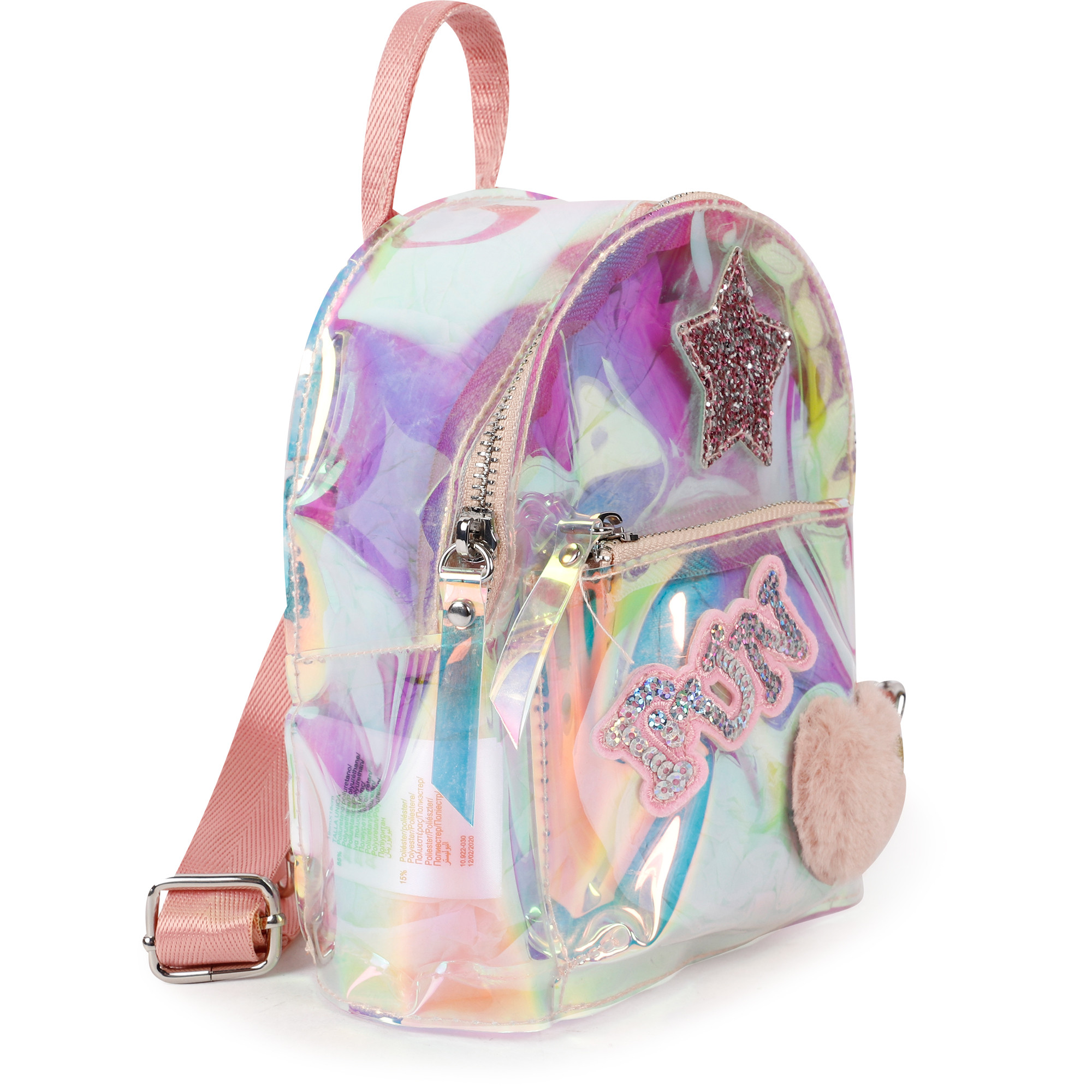 Mayoral Iridescent Glitter Mini Backpack in Pink