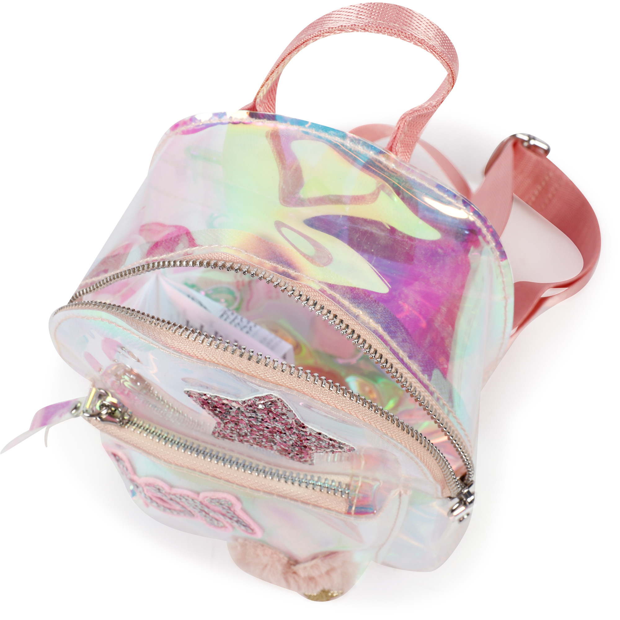 Mayoral Iridescent Glitter Mini Backpack in Pink