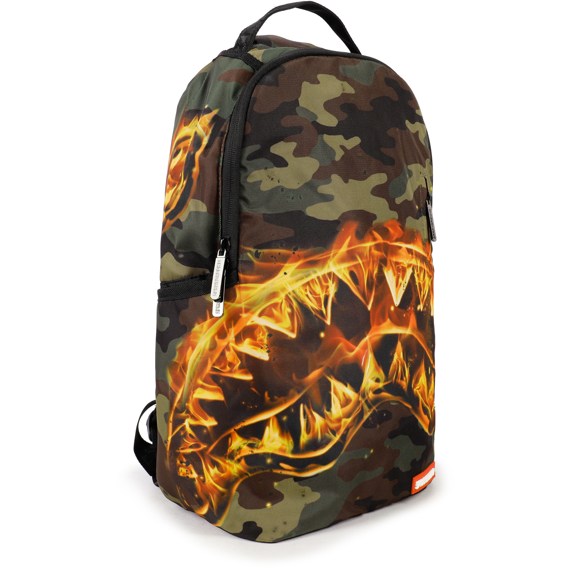 burning backpack