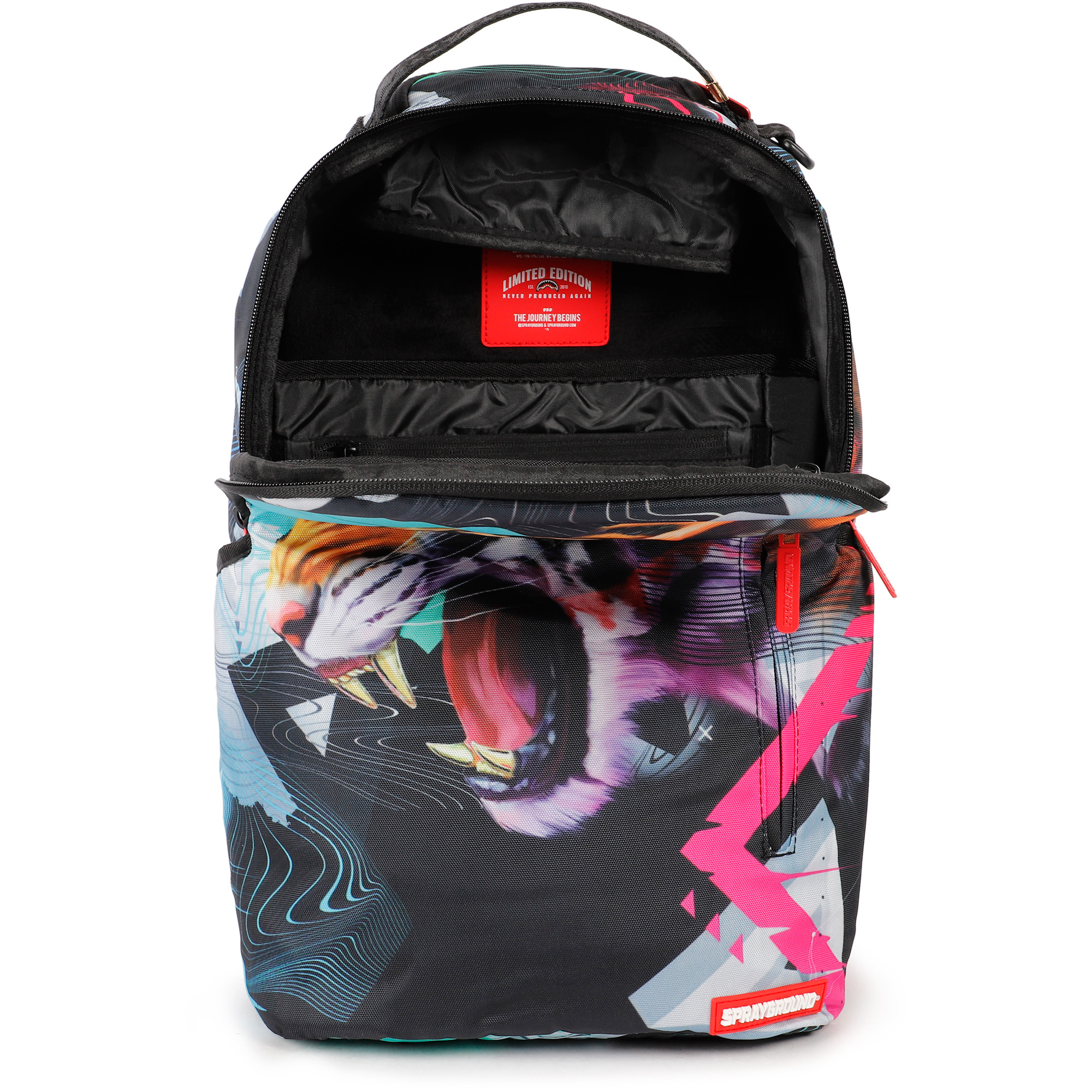 Sprayground Tiger Logo School Backpack in Black —