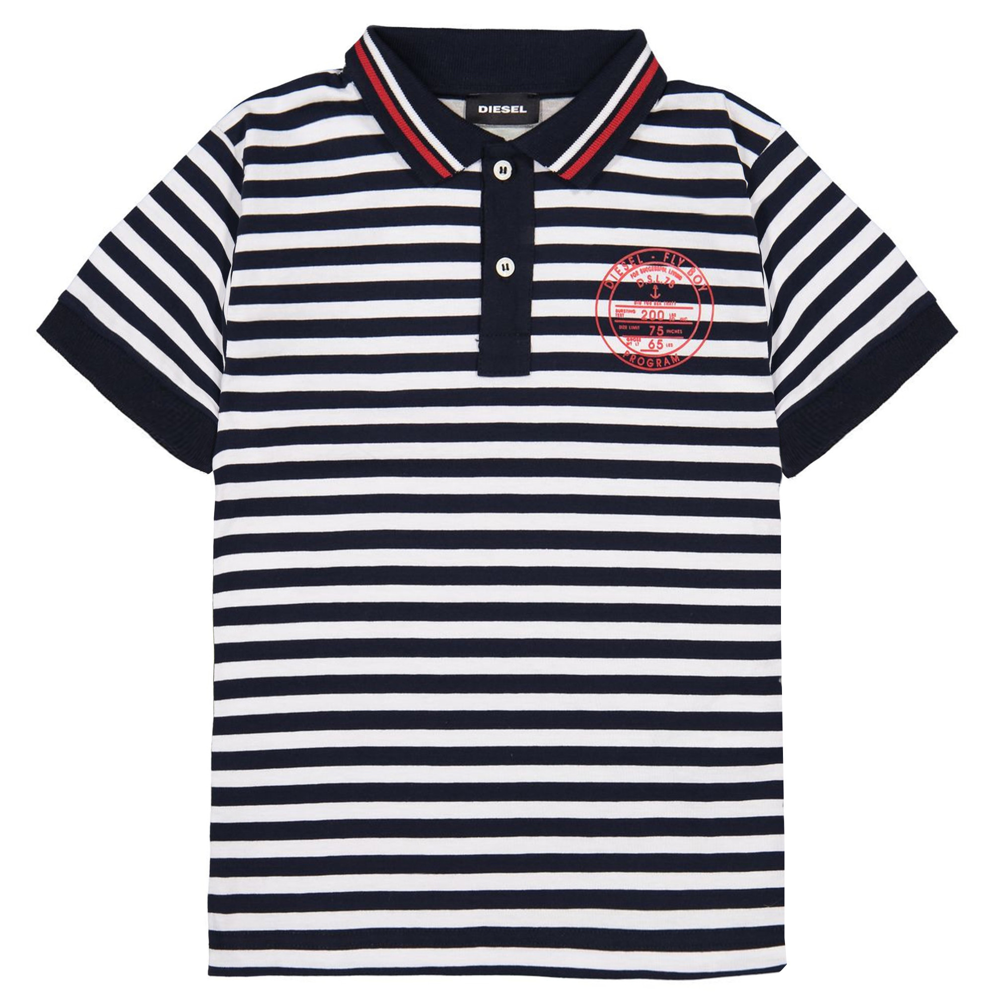 Diesel Striped polo neck tshirt for Boys
