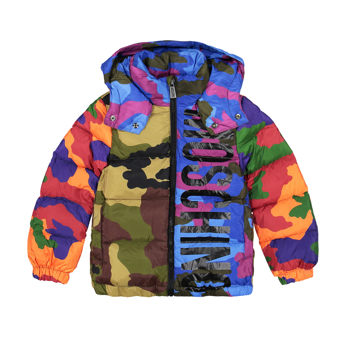 Moschino Boys Hooded Multicolor Camouflage Jacket for Boys