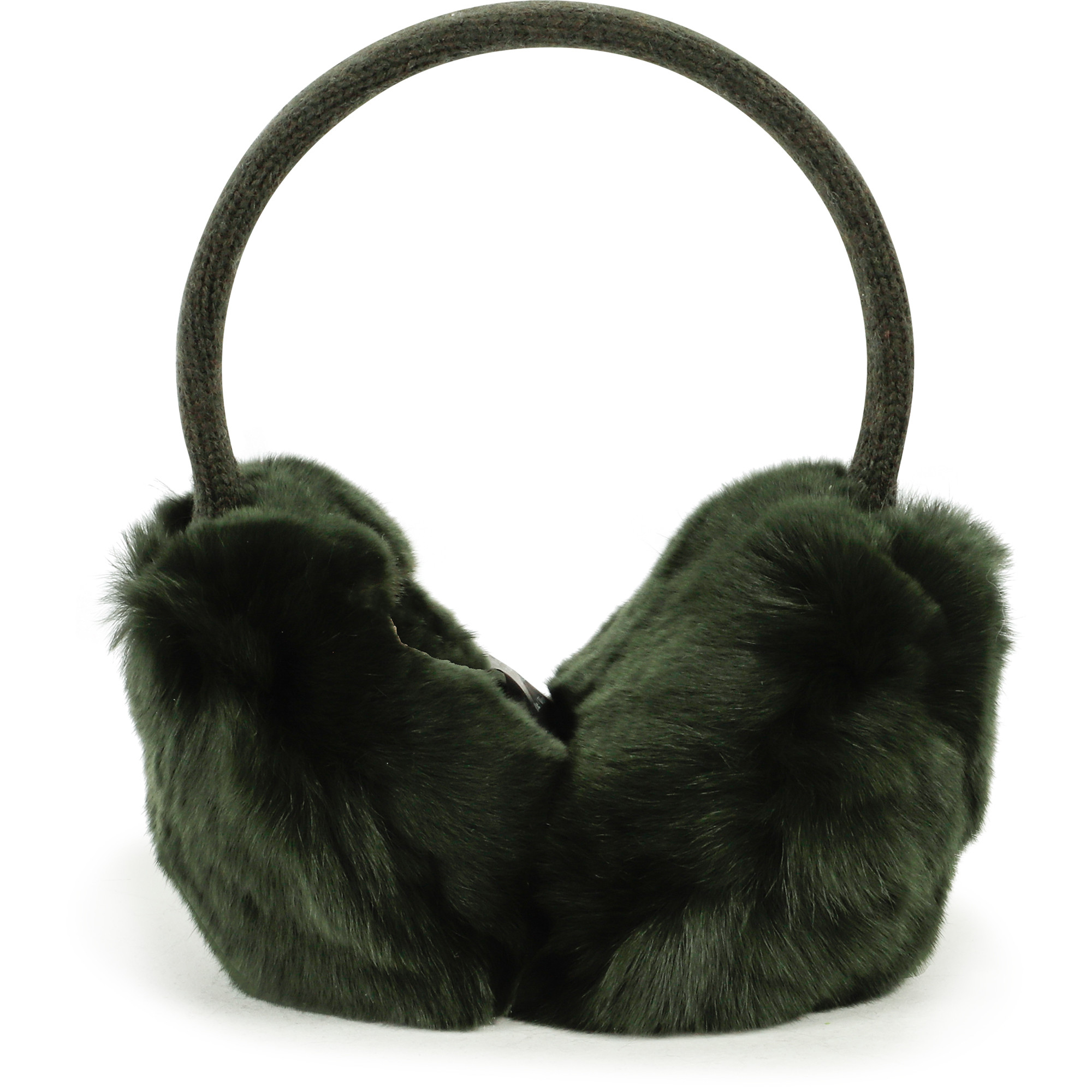 Yves Salomon Fur Earmuffs in Green