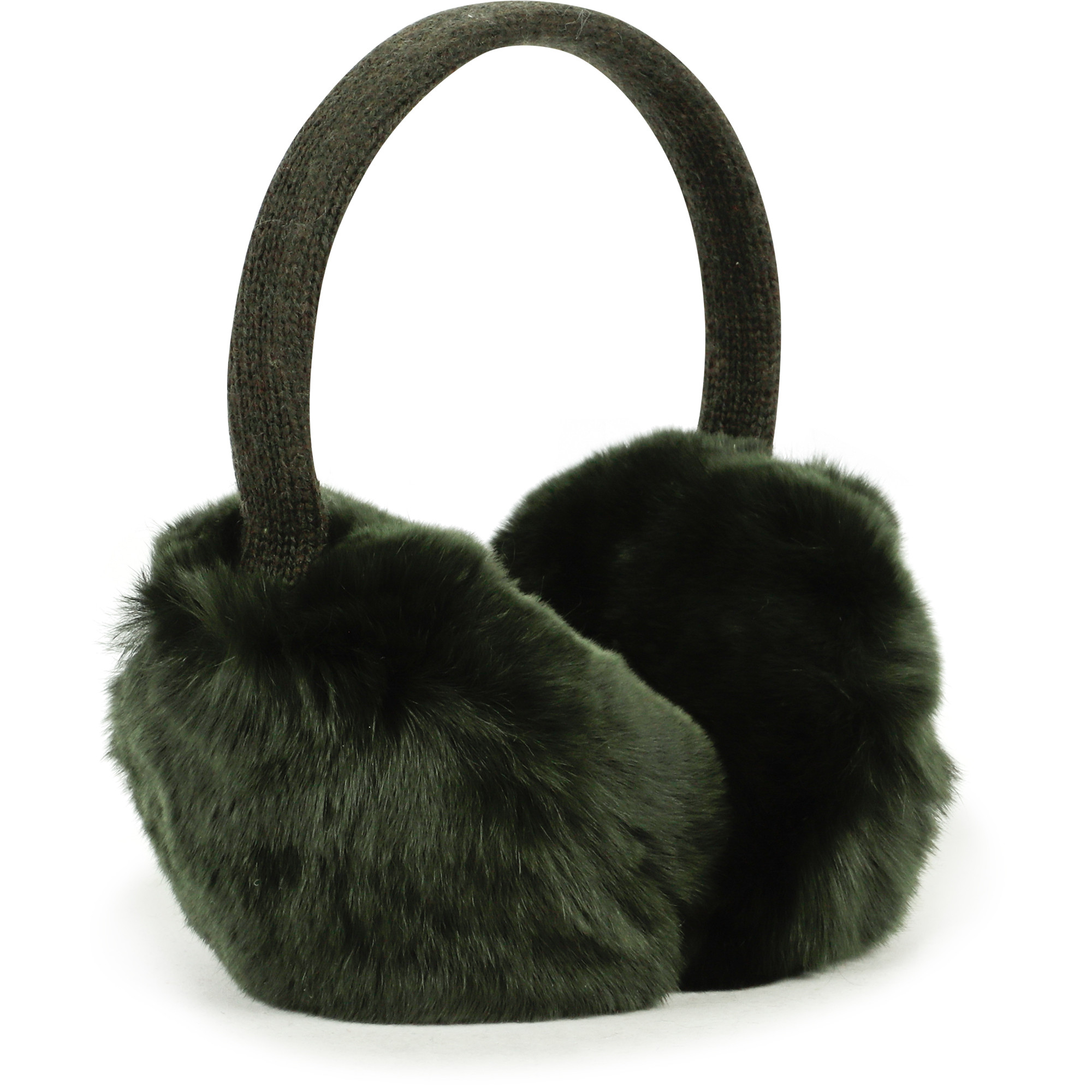 Yves Salomon Fur Earmuffs in Green