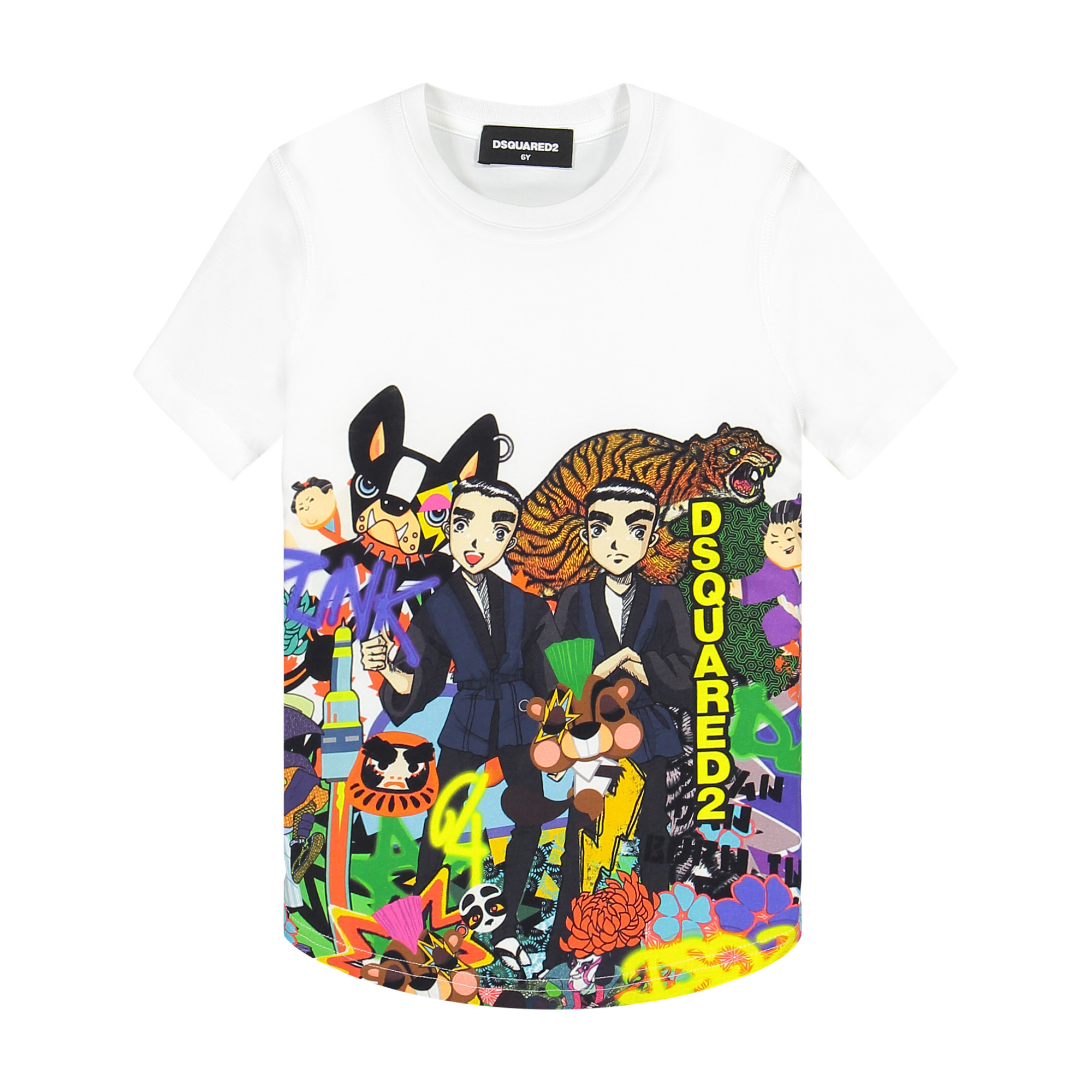 Dsquared2 Boys T-Shirt with Cartoons and Graffiti for Boys