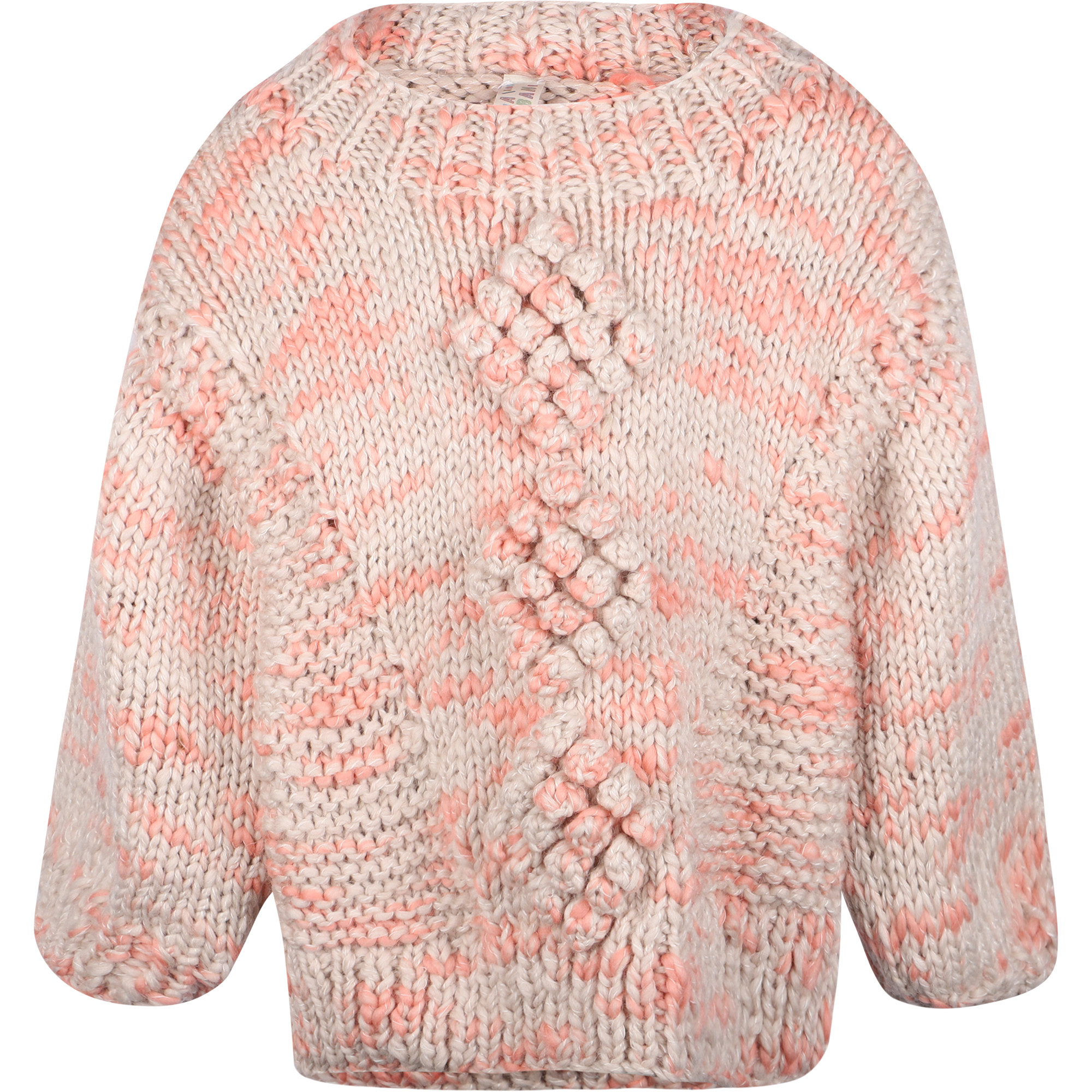 TiA CiBANi KiDS Knitted Sweater in Pink and White