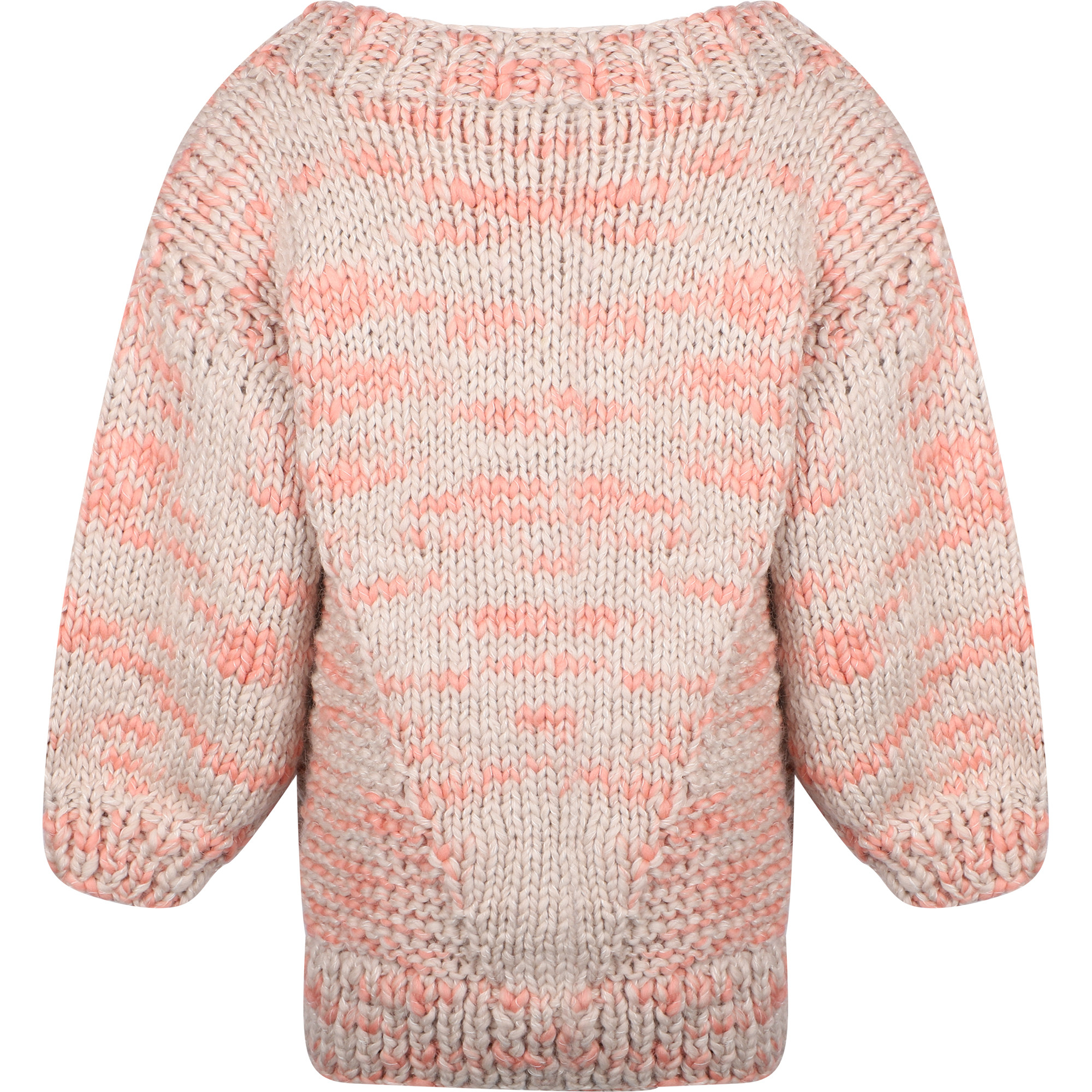 TiA CiBANi KiDS Knitted Sweater in Pink and White