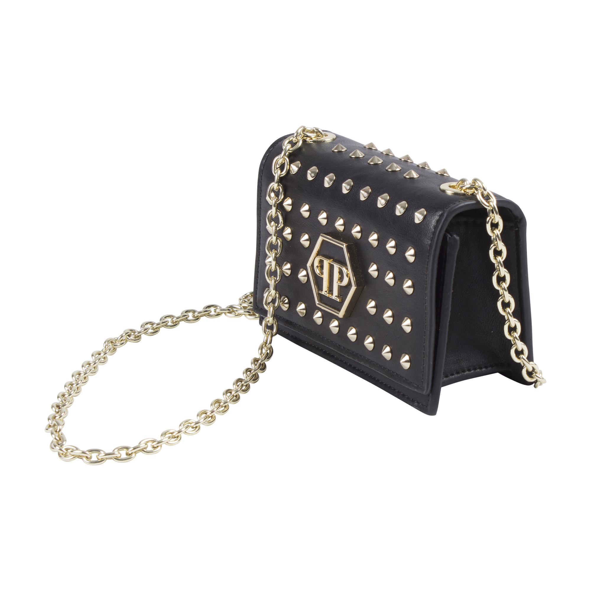 gold studded bag