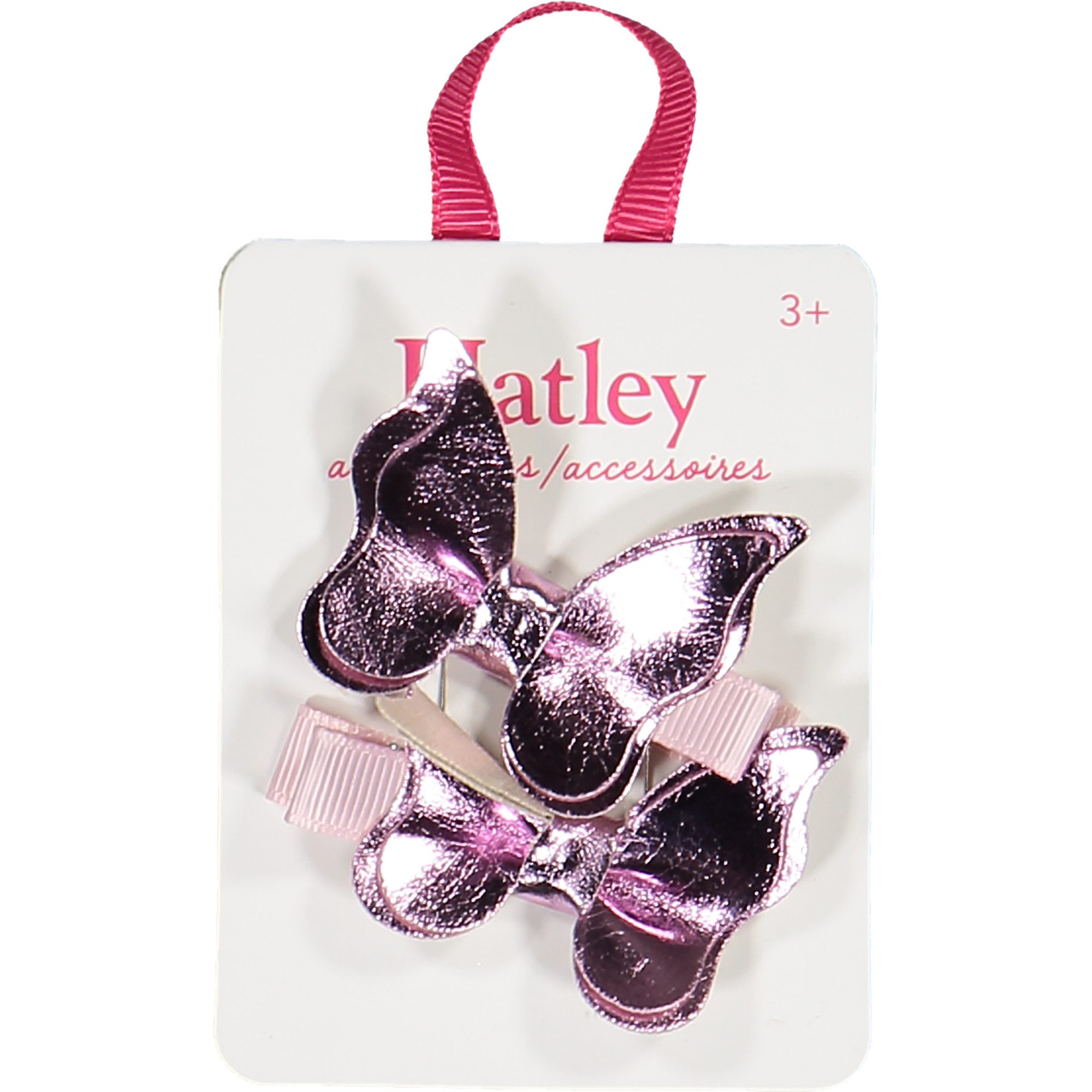 Hatley Shiny Butterflies Hair Clips in Pink