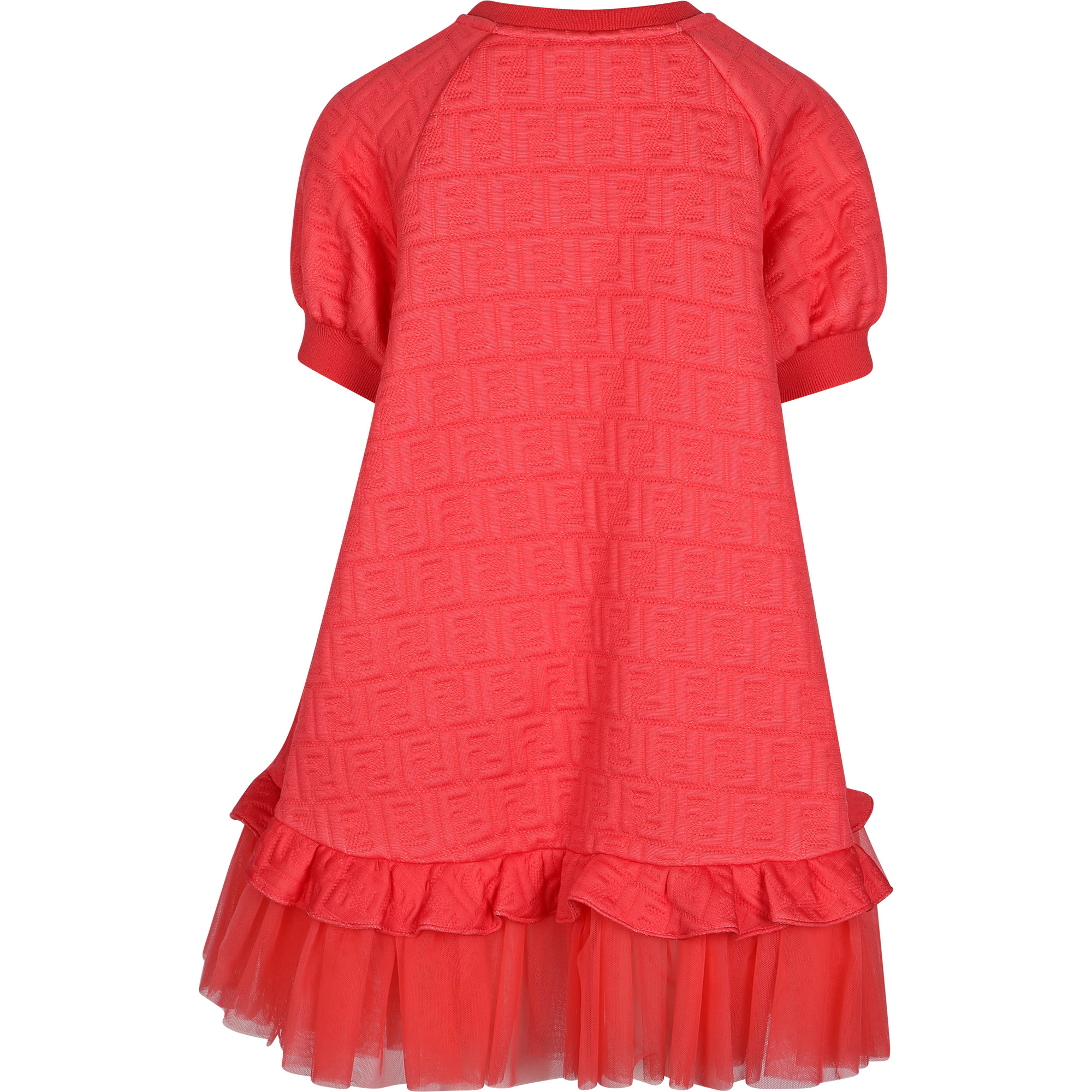 Fendi FF Print Dress in Pink Red - BAMBINIFASHION.COM