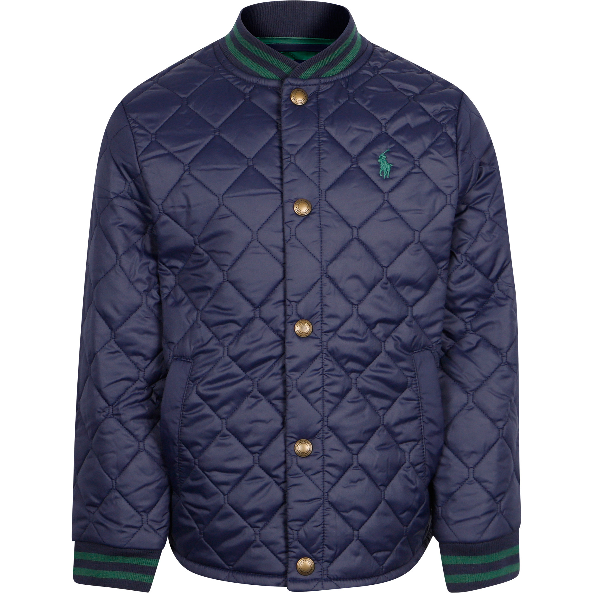 Polo Ralph Lauren Quilted Varsity Jacket in Navy Blue