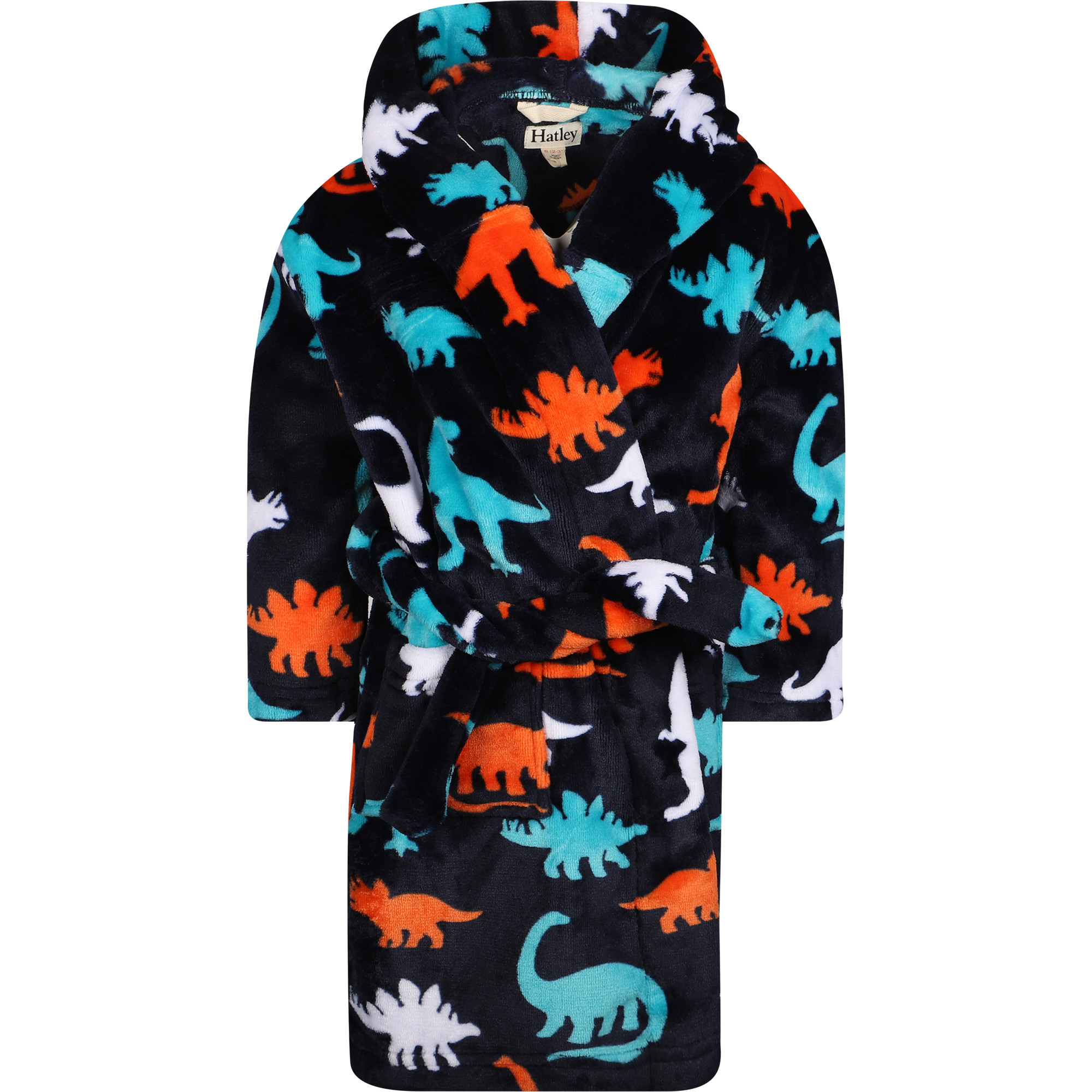 Hatley Dinosaur Print Bathrobe in Navy Blue