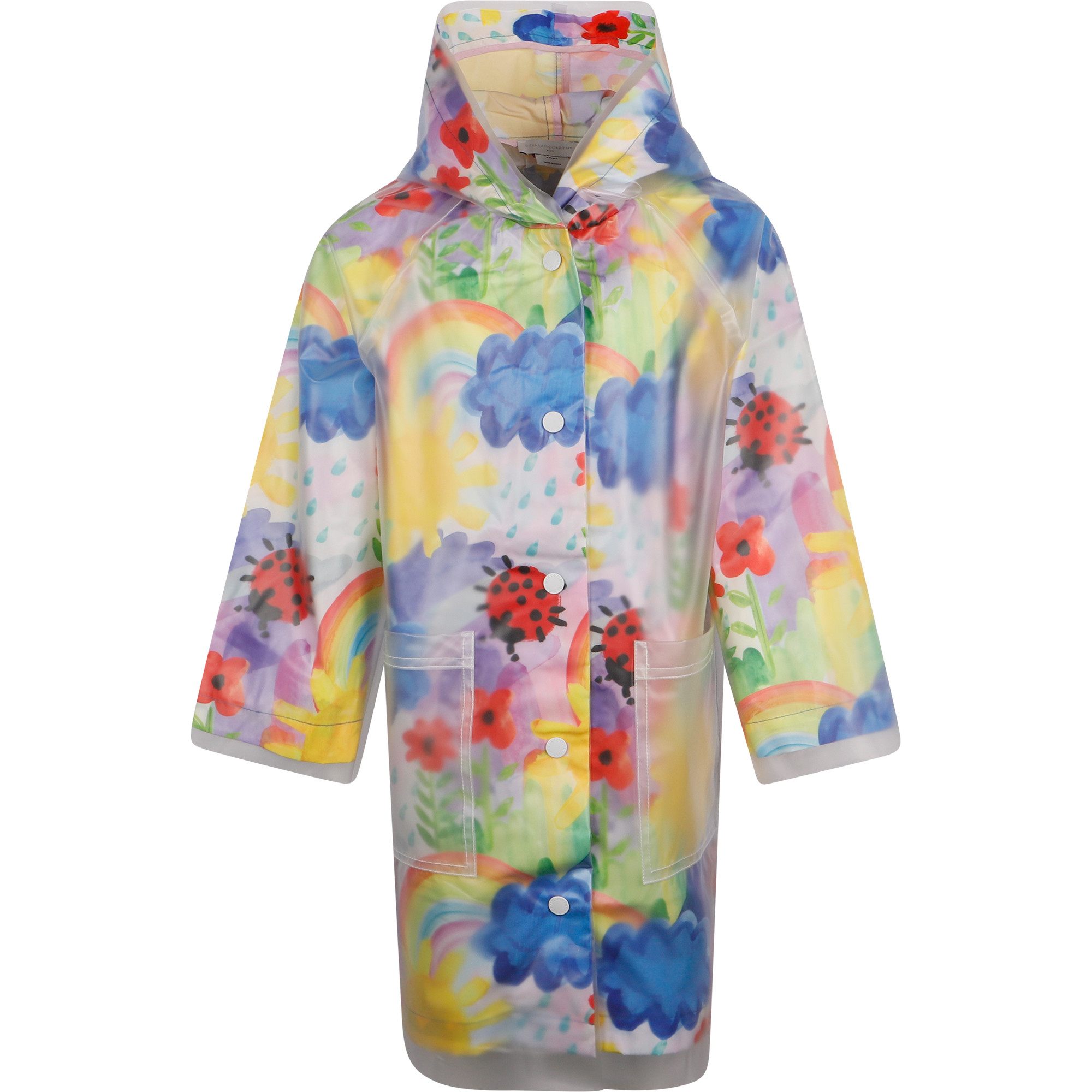 Stella McCartney Colorful Rainbow Ladybug Raincoat