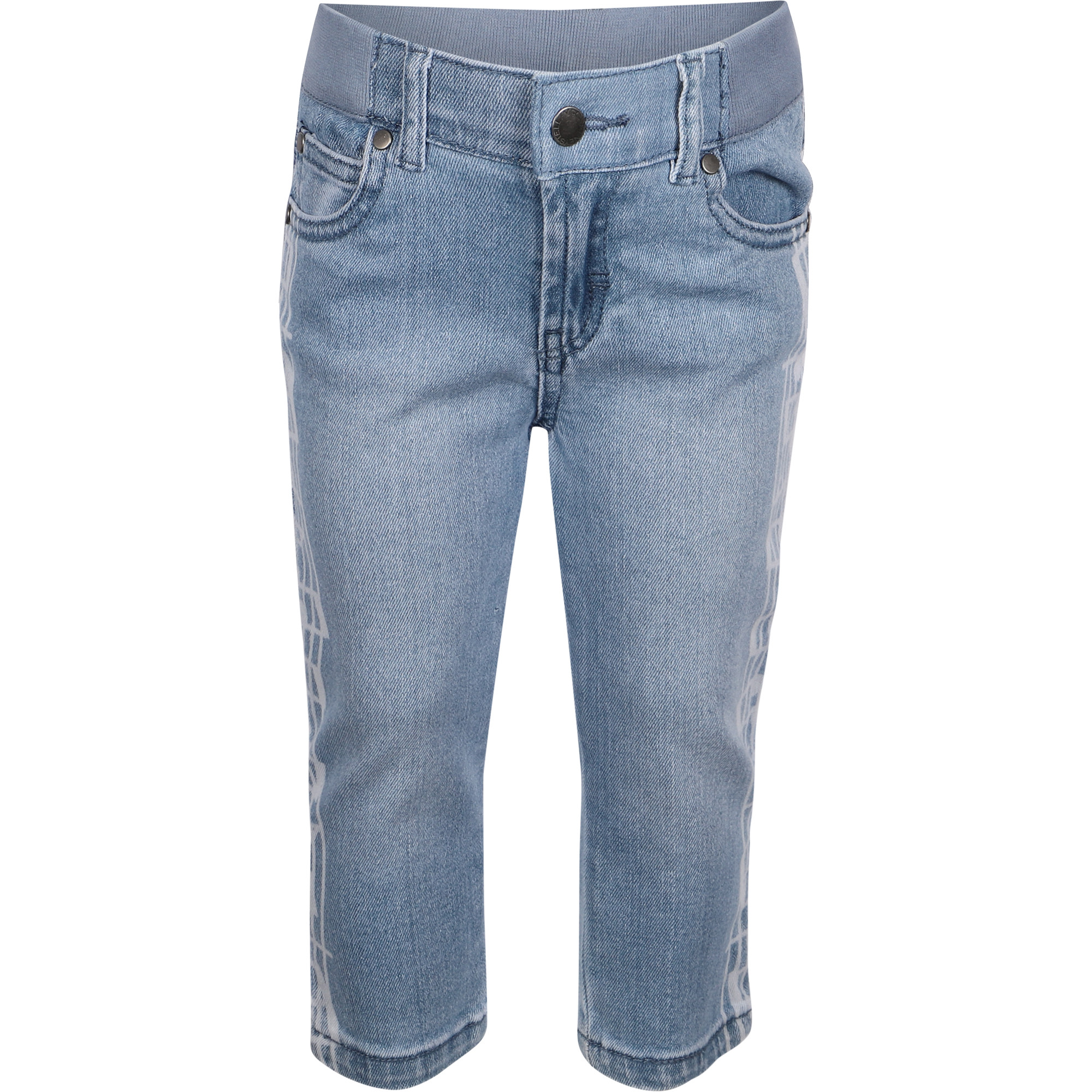 Stella McCartney Musical Notes Print Jeans in Light Blue