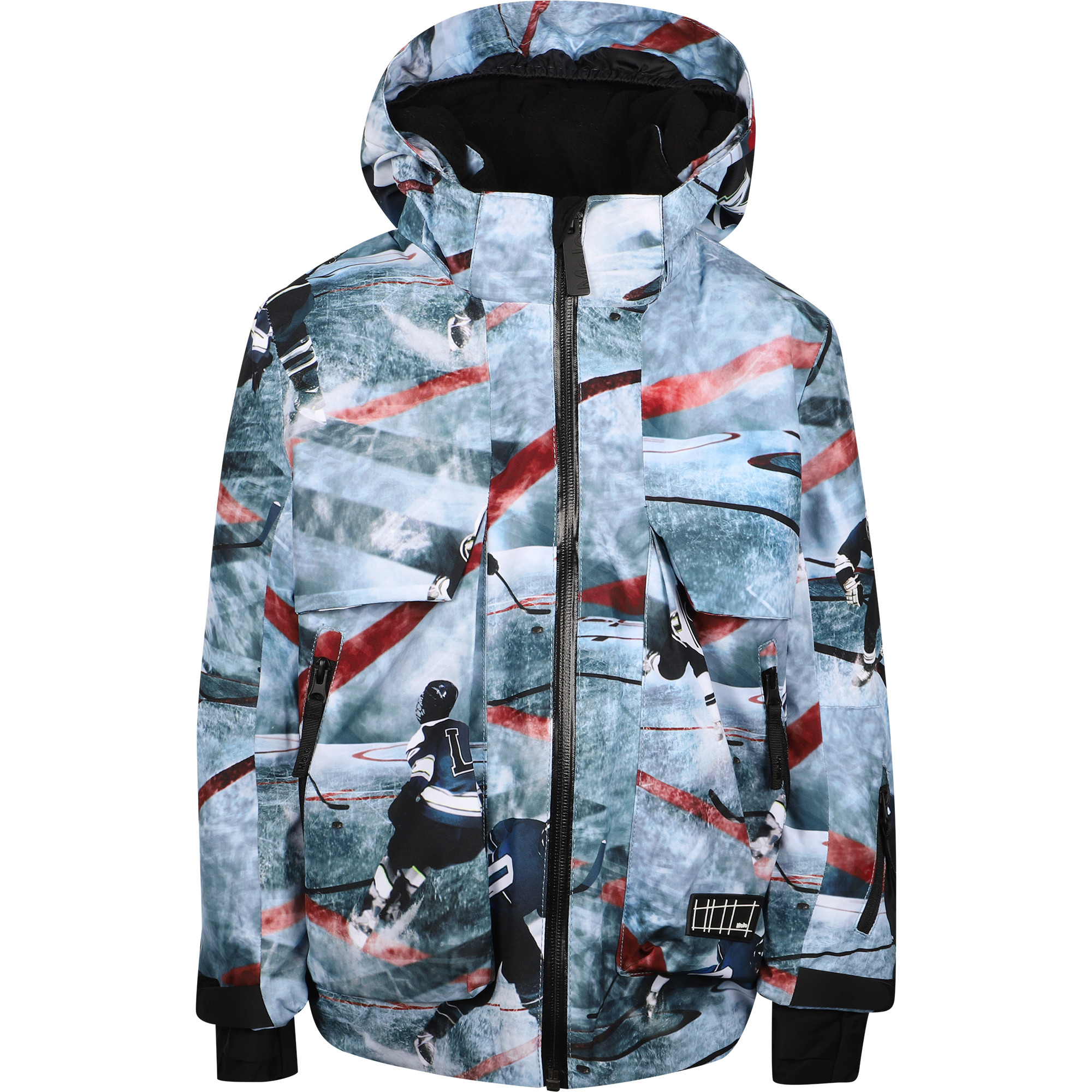 Molo ice hockey print jacket in blue  bambinifashioncom